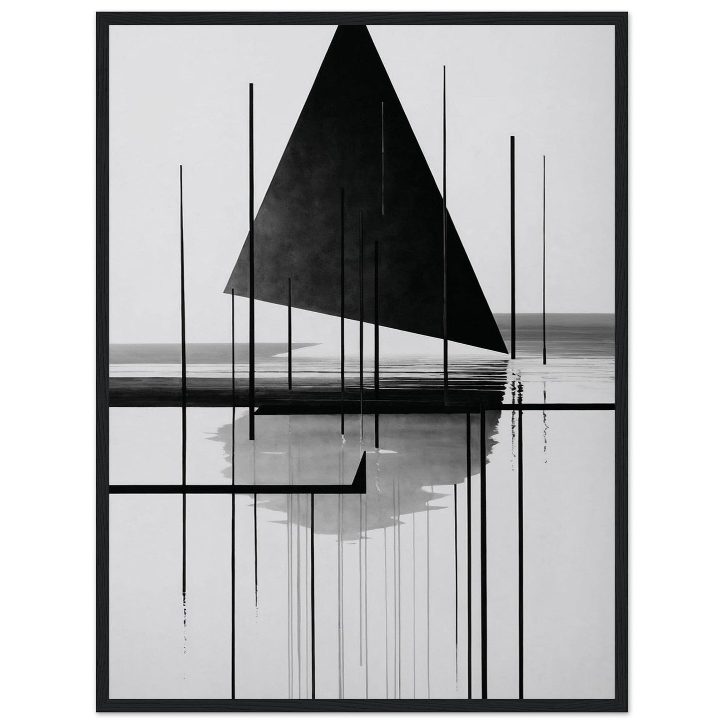 Premium Matte Paper Wooden Framed Poster - Exklusive Kunst in stilvollen Holzrahmen Print Material Modern Masterpieces 45x60 cm / 18x24″ Black frame
