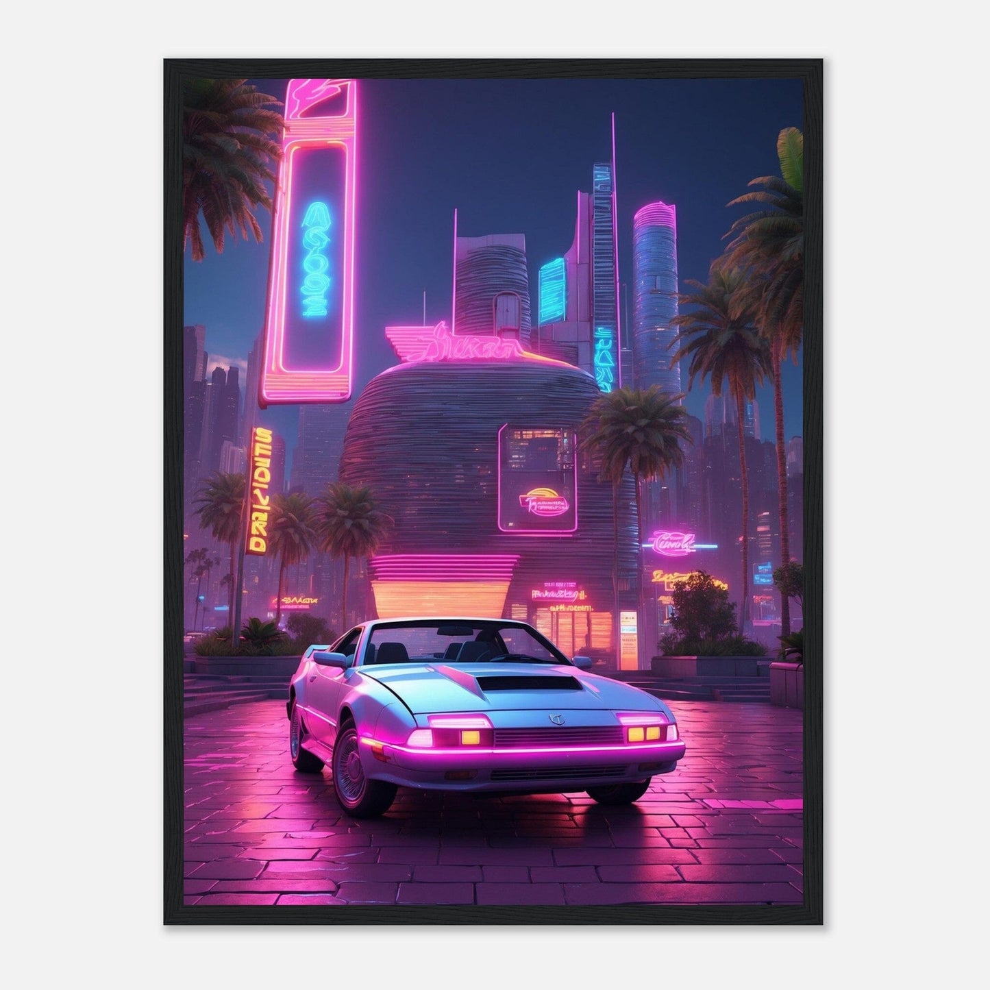 Premium Matte Paper Wooden Framed Poster - Exklusive Kunst in stilvollen Holzrahmen Print Material Modern Masterpieces 45x60 cm / 18x24″ Black frame