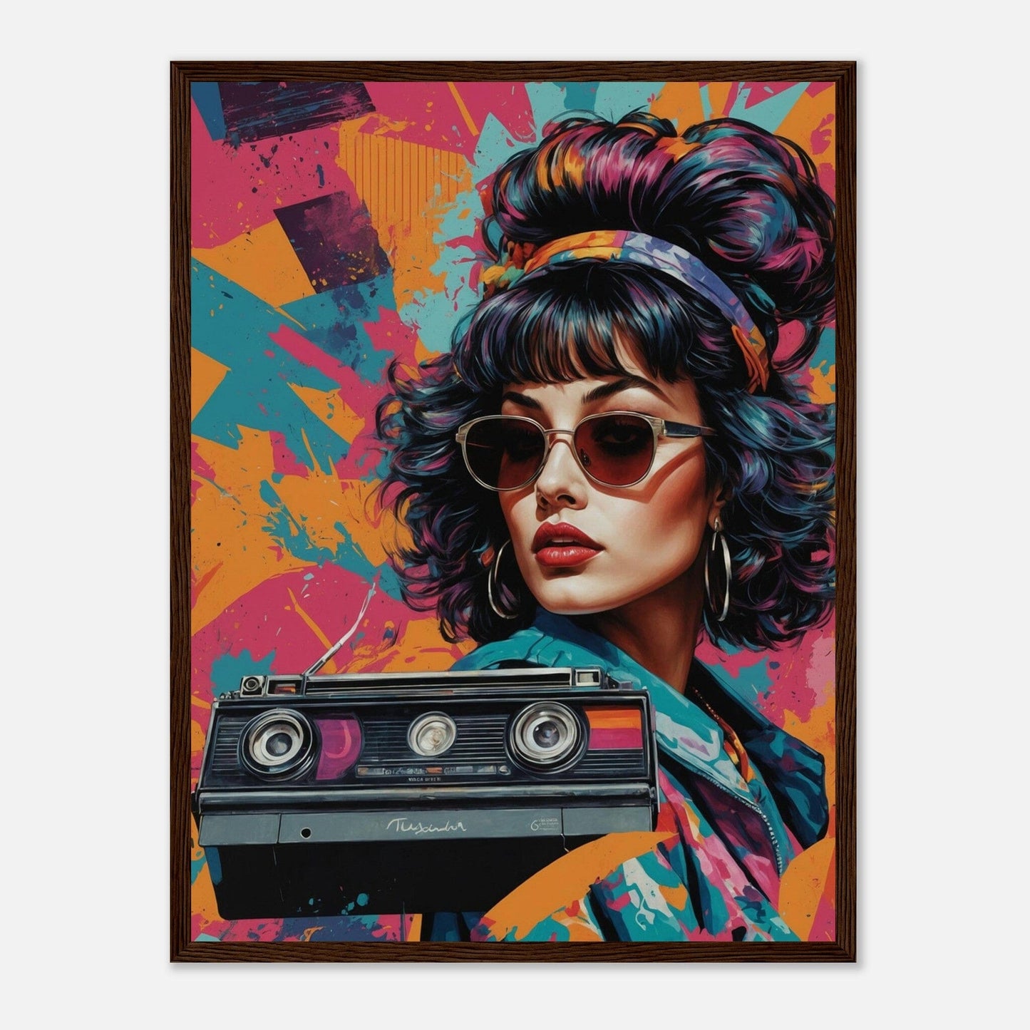Premium Matte Paper Wooden Framed Poster - Exklusive Kunst in stilvollen Holzrahmen Print Material Modern Masterpieces 45x60 cm / 18x24″ Dark wood frame