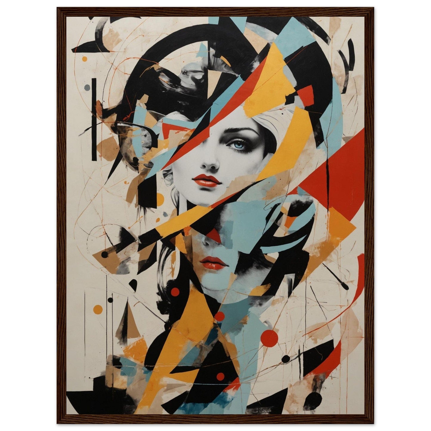 Premium Matte Paper Wooden Framed Poster - Exklusive Kunst in stilvollen Holzrahmen Print Material Modern Masterpieces 45x60 cm / 18x24″ Dark wood frame