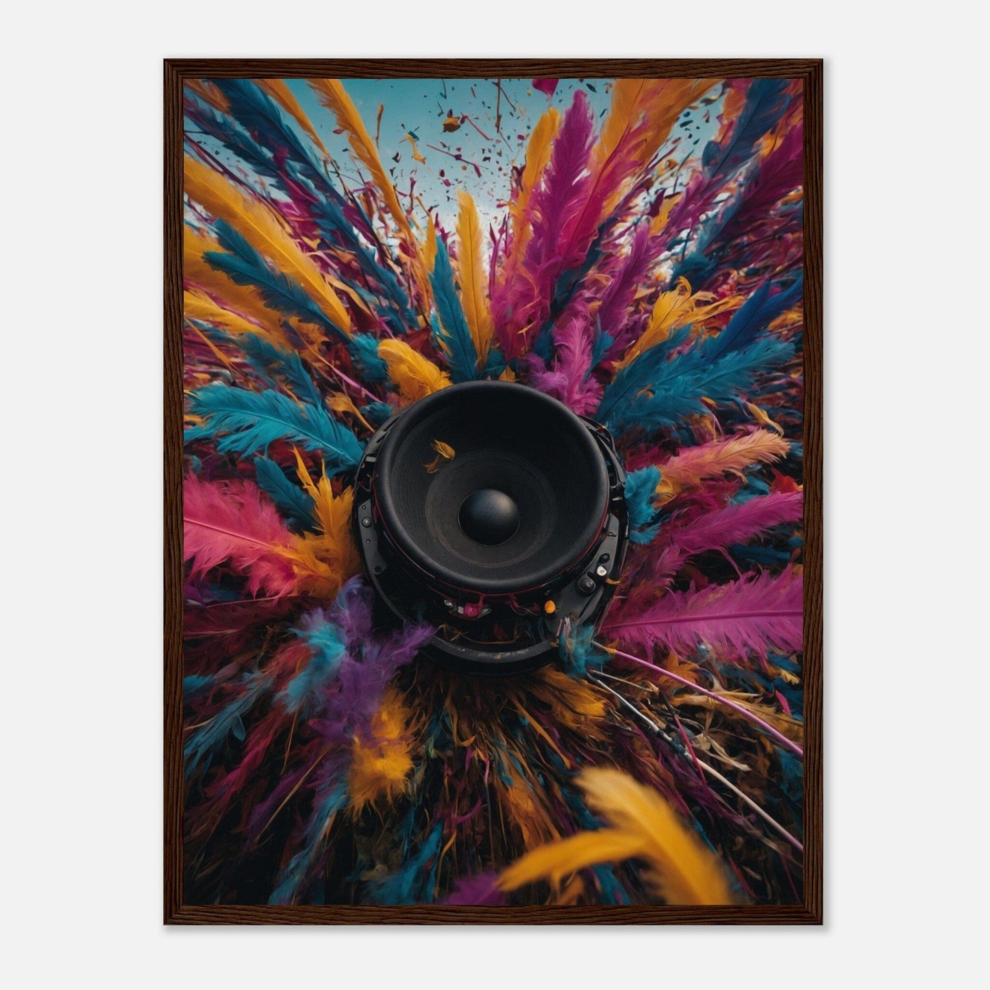 Premium Matte Paper Wooden Framed Poster - Exklusive Kunst in stilvollen Holzrahmen Print Material Modern Masterpieces 45x60 cm / 18x24″ Dark wood frame