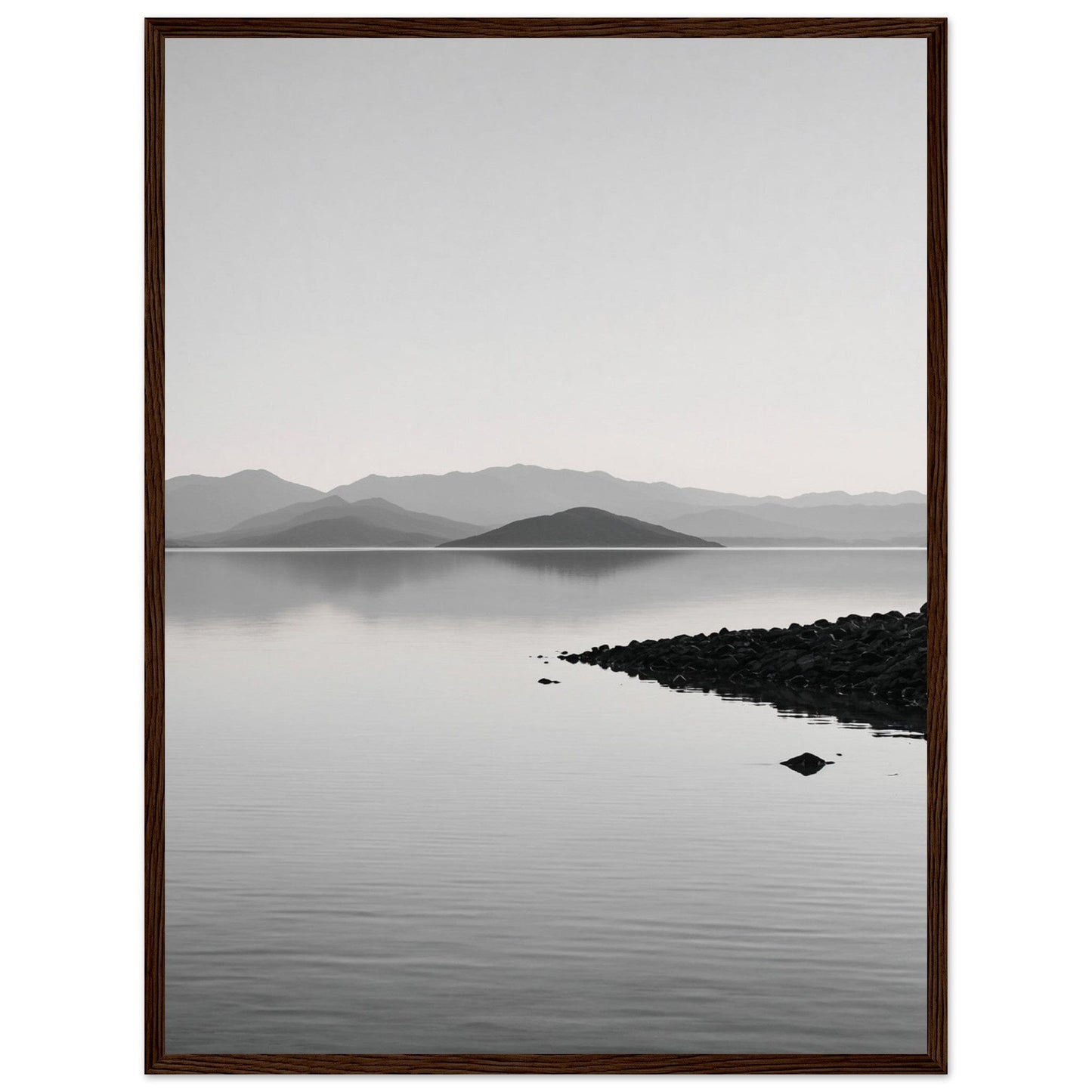 Premium Matte Paper Wooden Framed Poster - Exklusive Kunst in stilvollen Holzrahmen Print Material Modern Masterpieces 45x60 cm / 18x24″ Dark wood frame