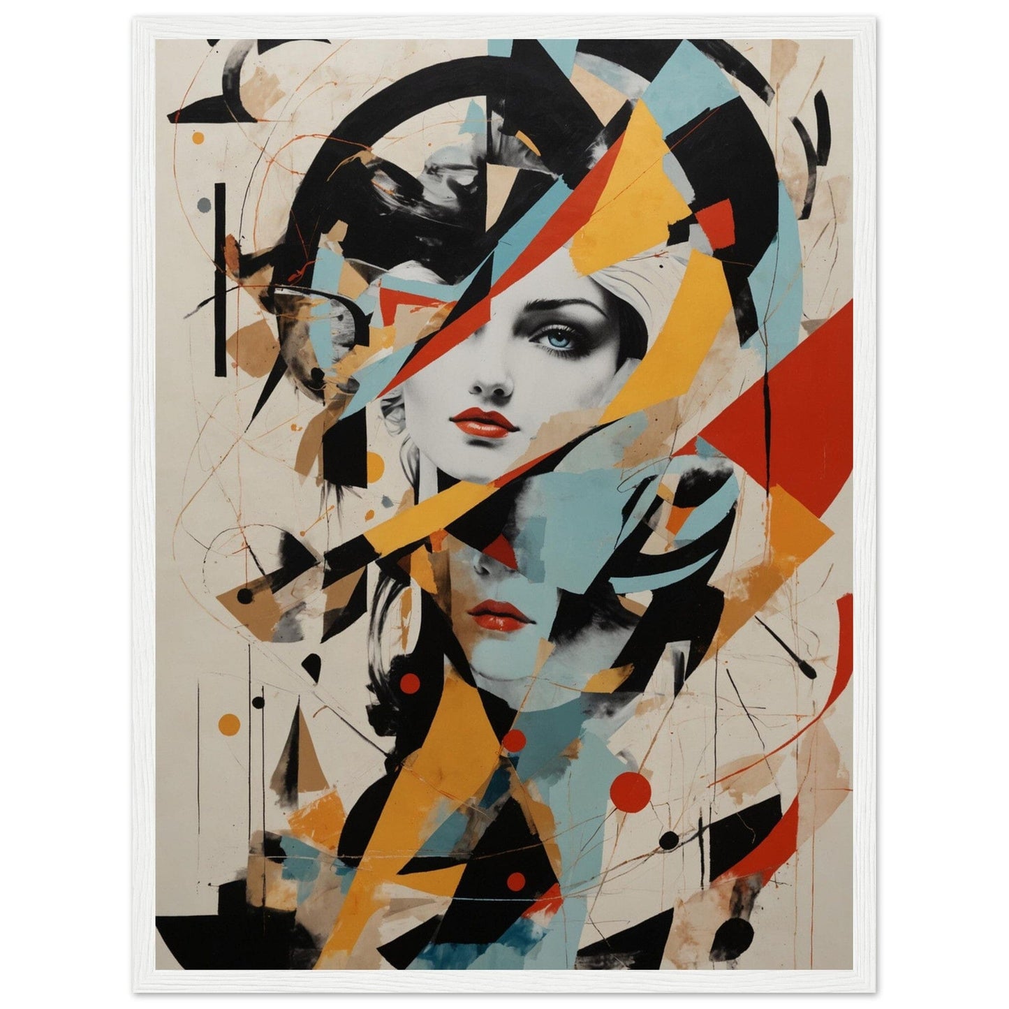 Premium Matte Paper Wooden Framed Poster - Exklusive Kunst in stilvollen Holzrahmen Print Material Modern Masterpieces 45x60 cm / 18x24″ White frame