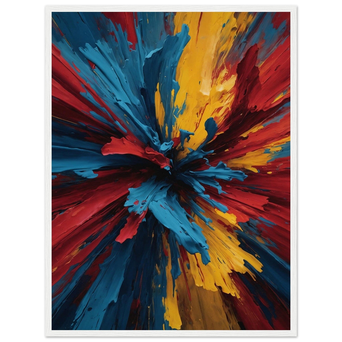 Premium Matte Paper Wooden Framed Poster - Exklusive Kunst in stilvollen Holzrahmen Print Material Modern Masterpieces 45x60 cm / 18x24″ White frame