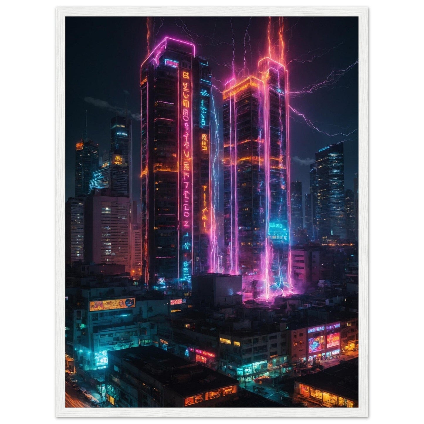 Premium Matte Paper Wooden Framed Poster - Exklusive Kunst in stilvollen Holzrahmen Print Material Modern Masterpieces 45x60 cm / 18x24″ White frame