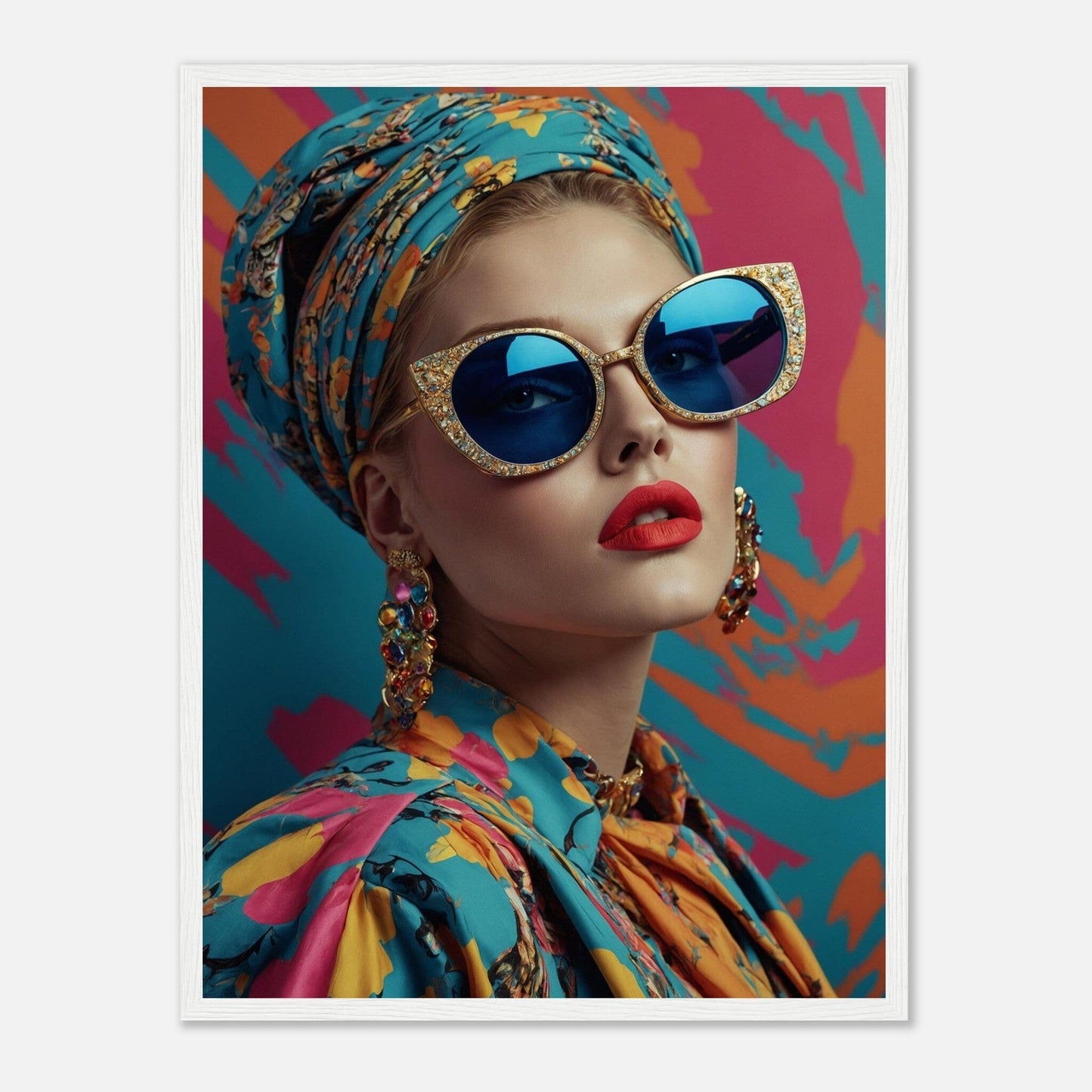 Premium Matte Paper Wooden Framed Poster - Exklusive Kunst in stilvollen Holzrahmen Print Material Modern Masterpieces 45x60 cm / 18x24″ White frame