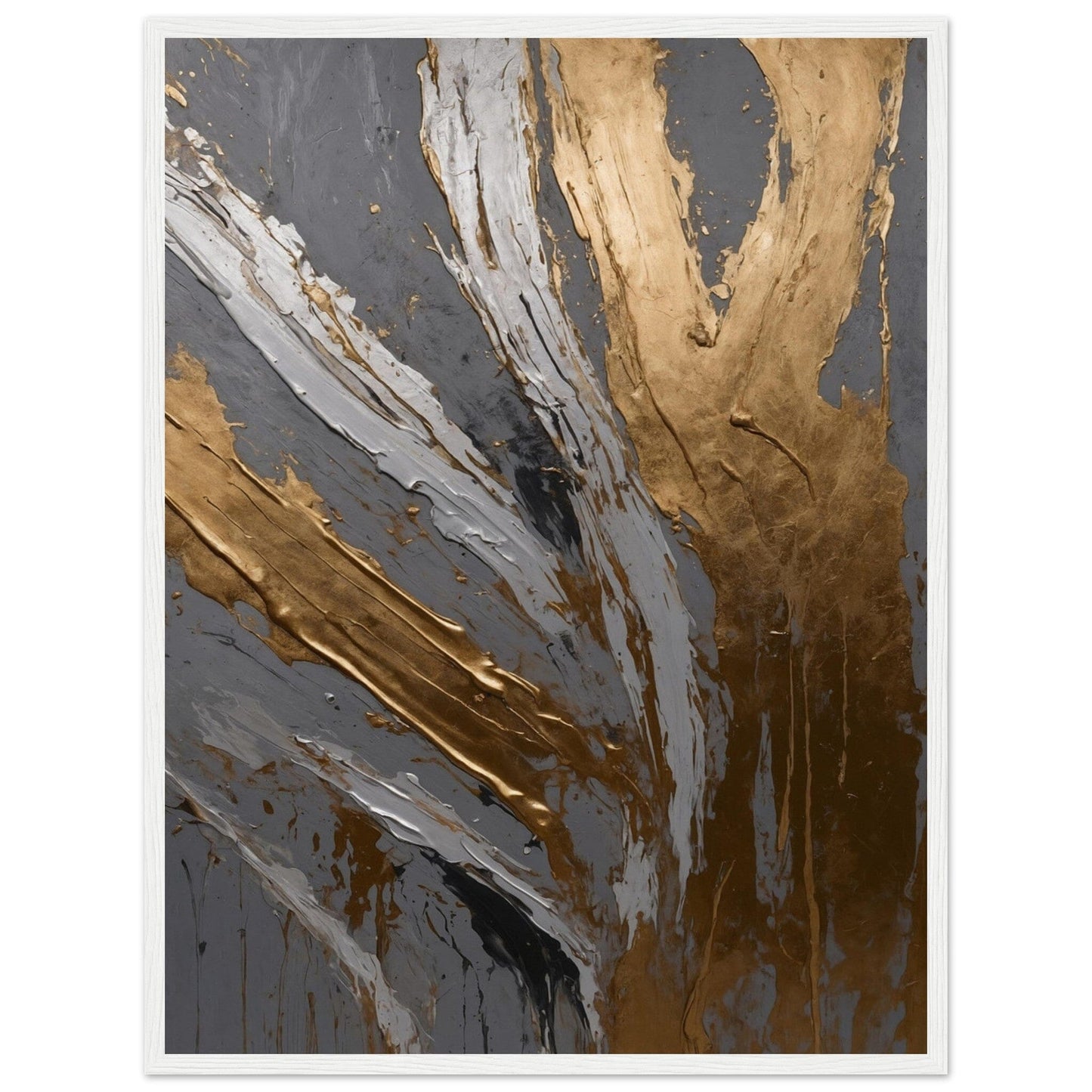 Premium Matte Paper Wooden Framed Poster - Exklusive Kunst in stilvollen Holzrahmen Print Material Modern Masterpieces 45x60 cm / 18x24″ White frame