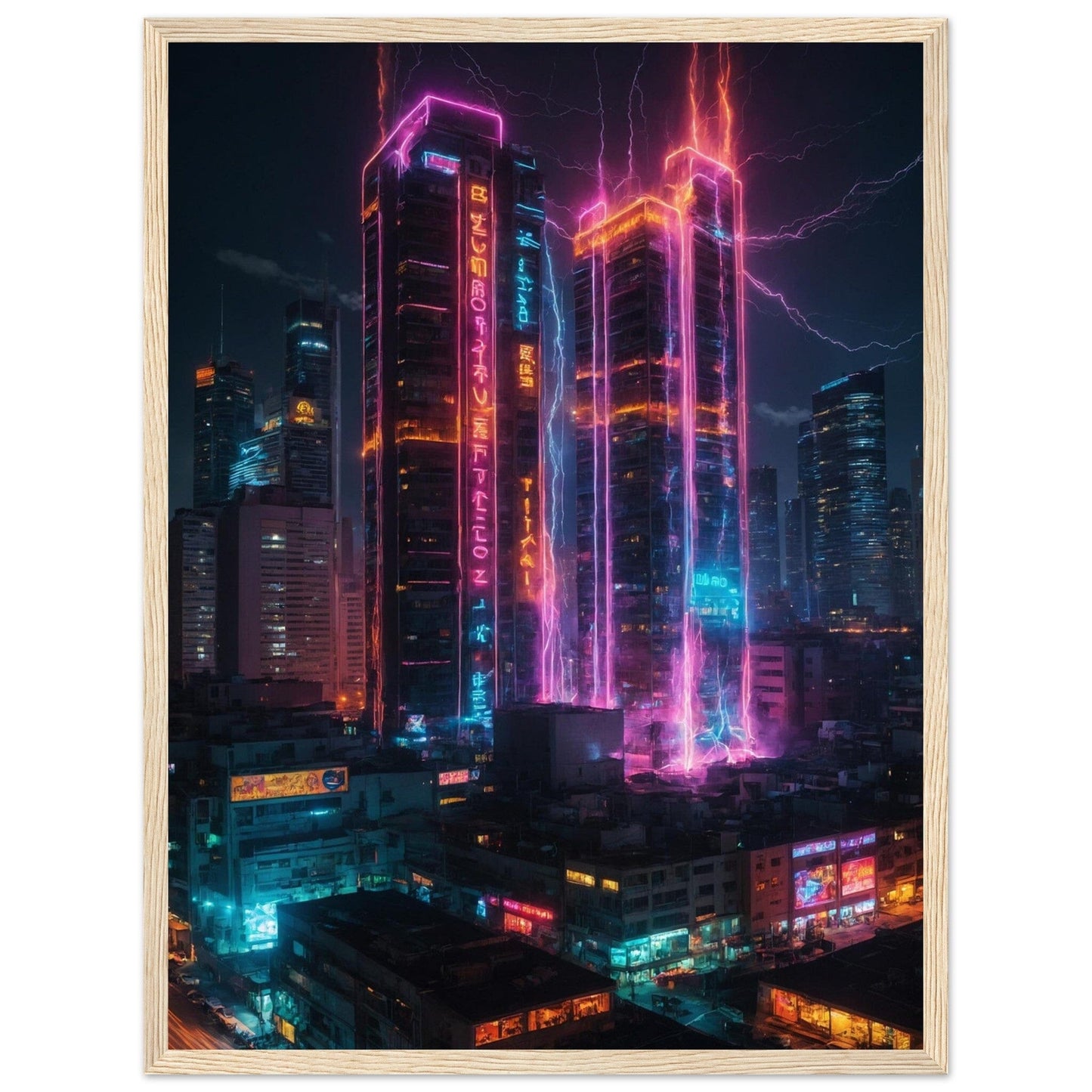 Premium Matte Paper Wooden Framed Poster - Exklusive Kunst in stilvollen Holzrahmen Print Material Modern Masterpieces 45x60 cm / 18x24″ Wood frame