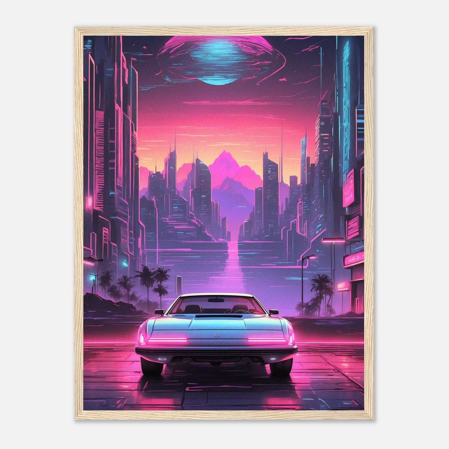 Premium Matte Paper Wooden Framed Poster - Exklusive Kunst in stilvollen Holzrahmen Print Material Modern Masterpieces 45x60 cm / 18x24″ Wood frame