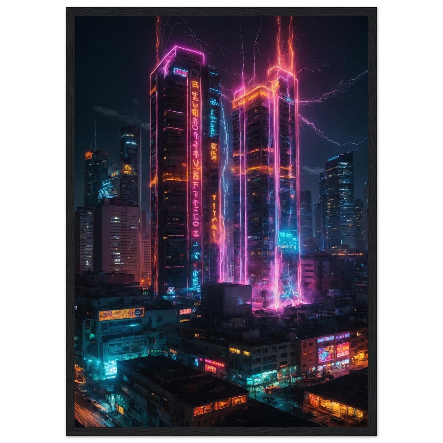 Premium Matte Paper Wooden Framed Poster - Exklusive Kunst in stilvollen Holzrahmen Print Material Modern Masterpieces 50x70 cm / 20x28″ Black frame