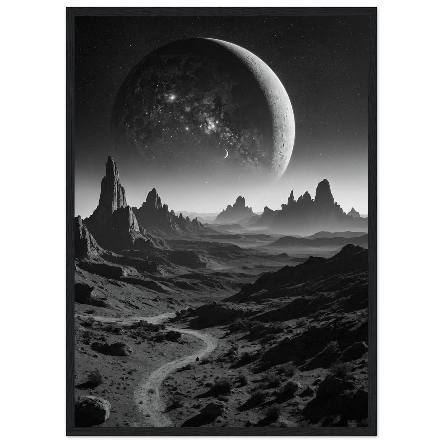 Premium Matte Paper Wooden Framed Poster - Exklusive Kunst in stilvollen Holzrahmen Print Material Modern Masterpieces 50x70 cm / 20x28″ Black frame