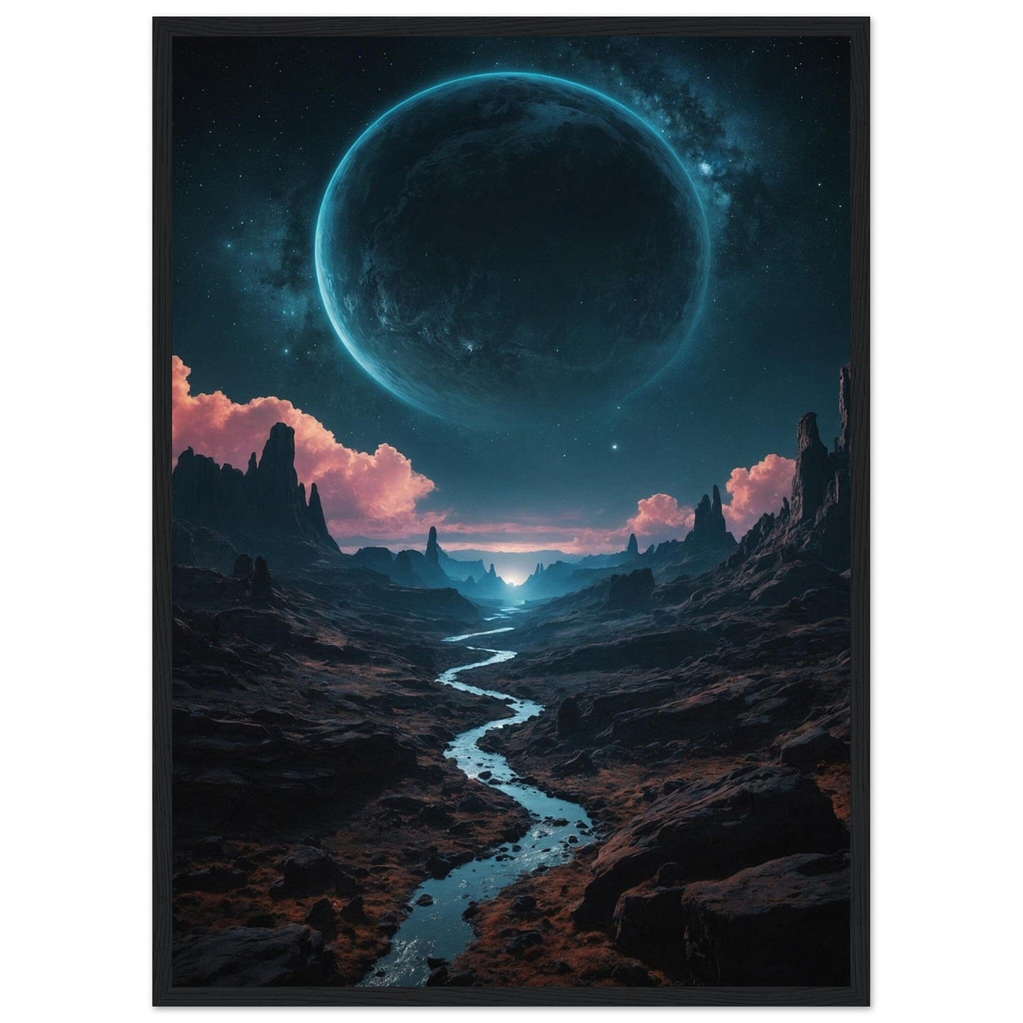 Premium Matte Paper Wooden Framed Poster - Exklusive Kunst in stilvollen Holzrahmen Print Material Modern Masterpieces 50x70 cm / 20x28″ Black frame