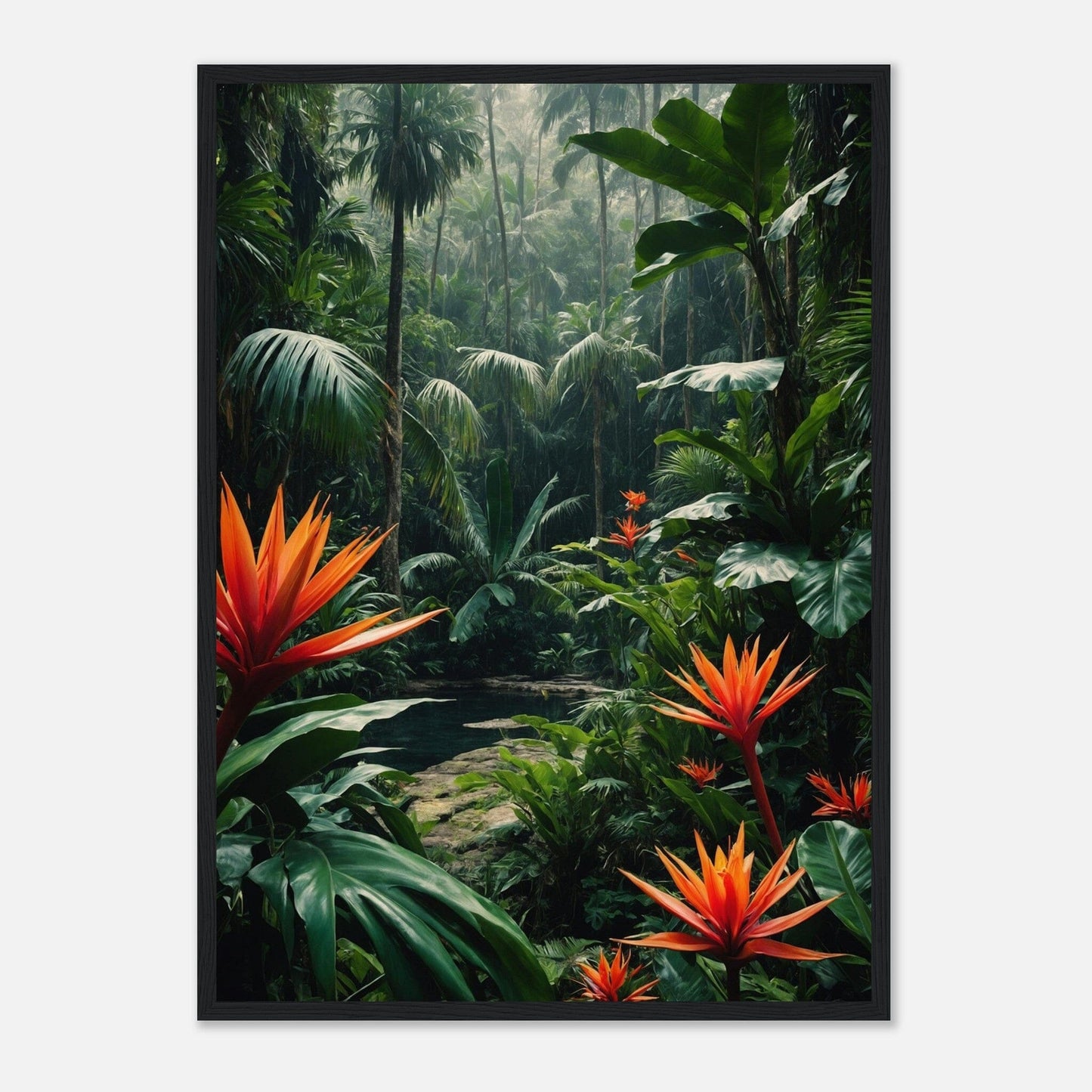Premium Matte Paper Wooden Framed Poster - Exklusive Kunst in stilvollen Holzrahmen Print Material Modern Masterpieces 50x70 cm / 20x28″ Black frame
