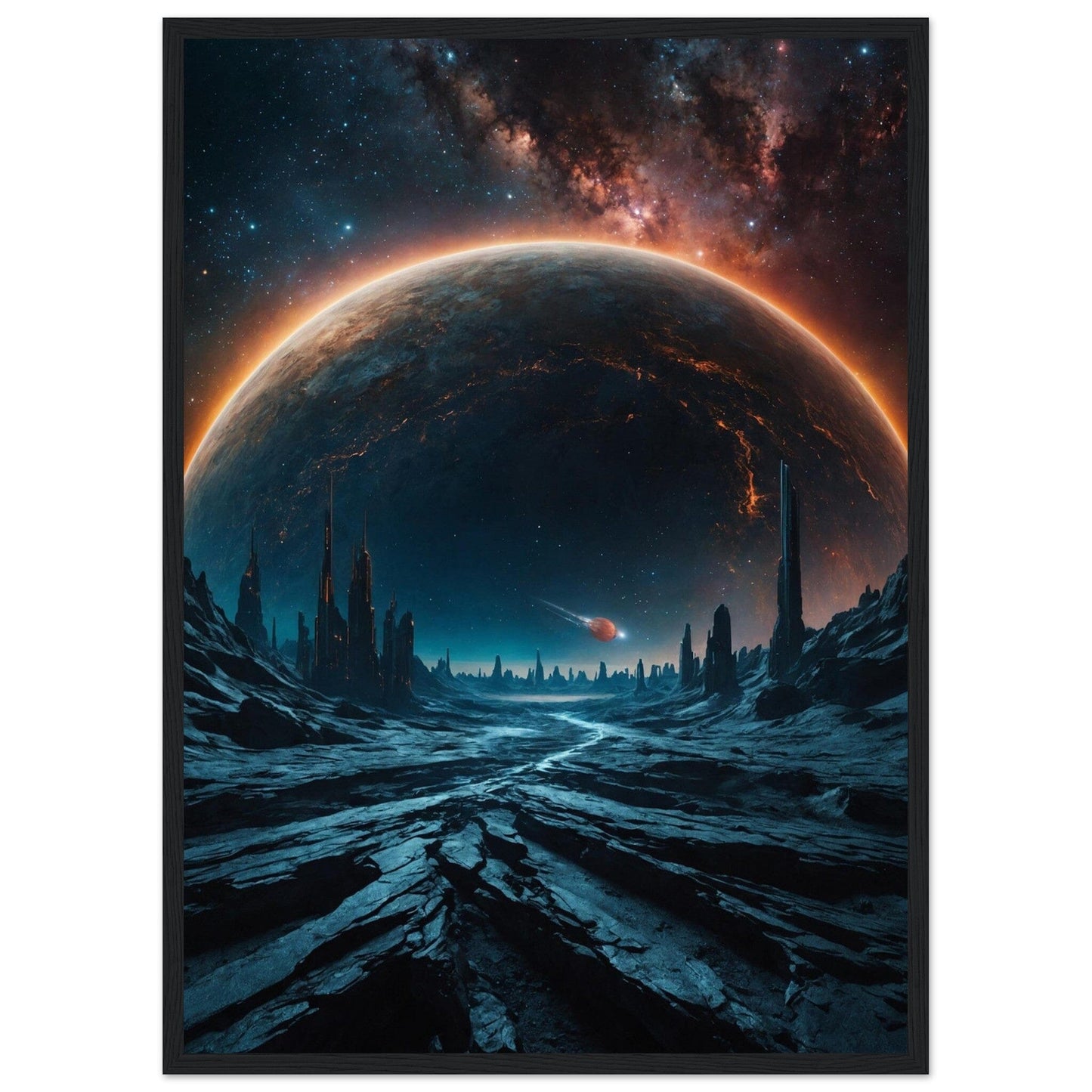Premium Matte Paper Wooden Framed Poster - Exklusive Kunst in stilvollen Holzrahmen Print Material Modern Masterpieces 50x70 cm / 20x28″ Black frame