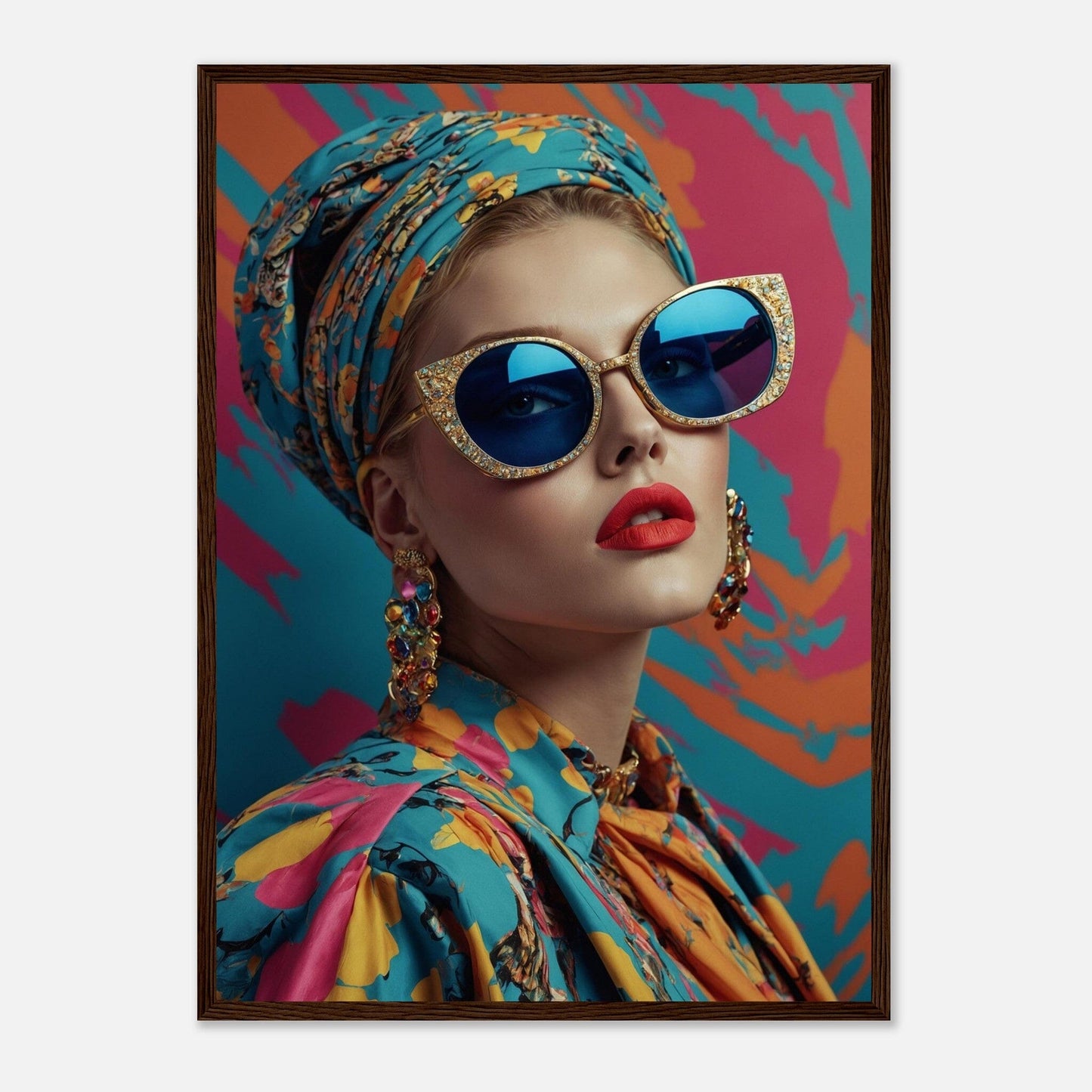 Premium Matte Paper Wooden Framed Poster - Exklusive Kunst in stilvollen Holzrahmen Print Material Modern Masterpieces 50x70 cm / 20x28″ Dark wood frame