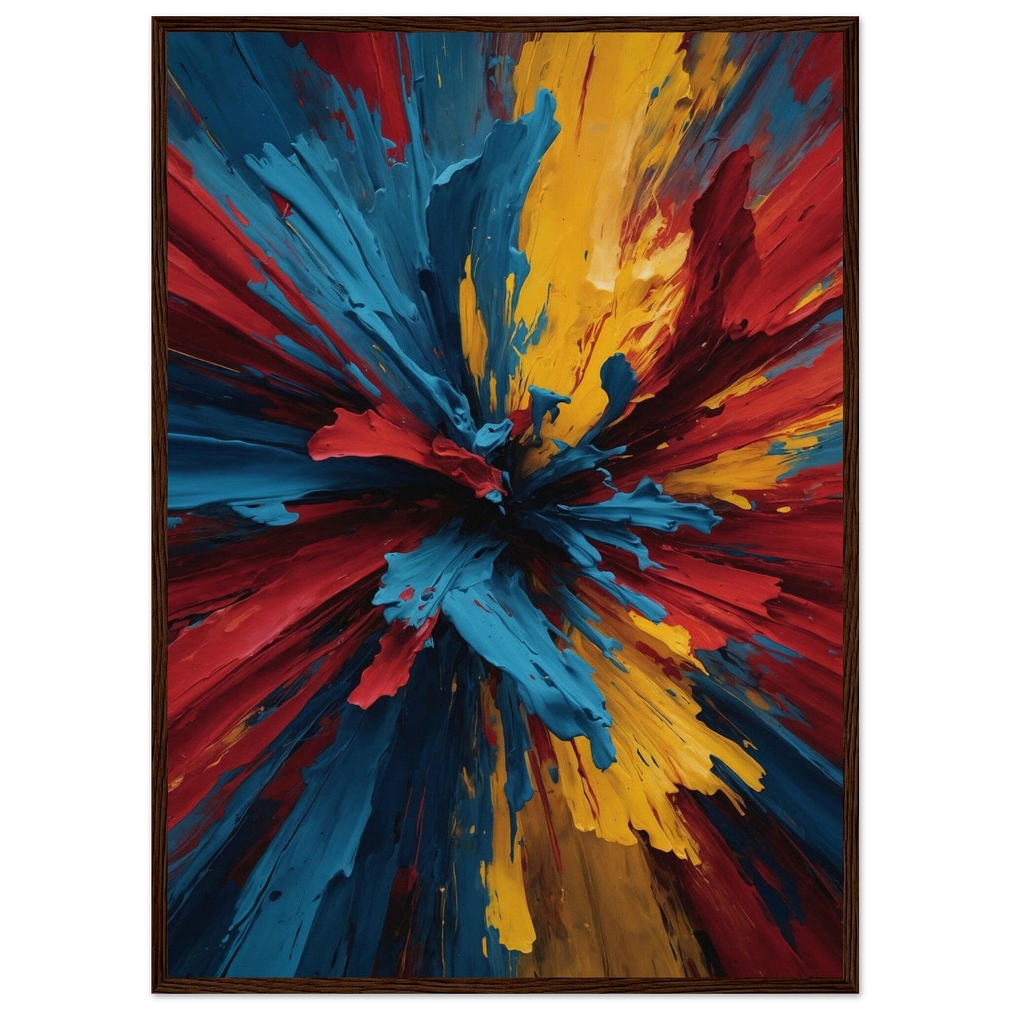 Premium Matte Paper Wooden Framed Poster - Exklusive Kunst in stilvollen Holzrahmen Print Material Modern Masterpieces 50x70 cm / 20x28″ Dark wood frame