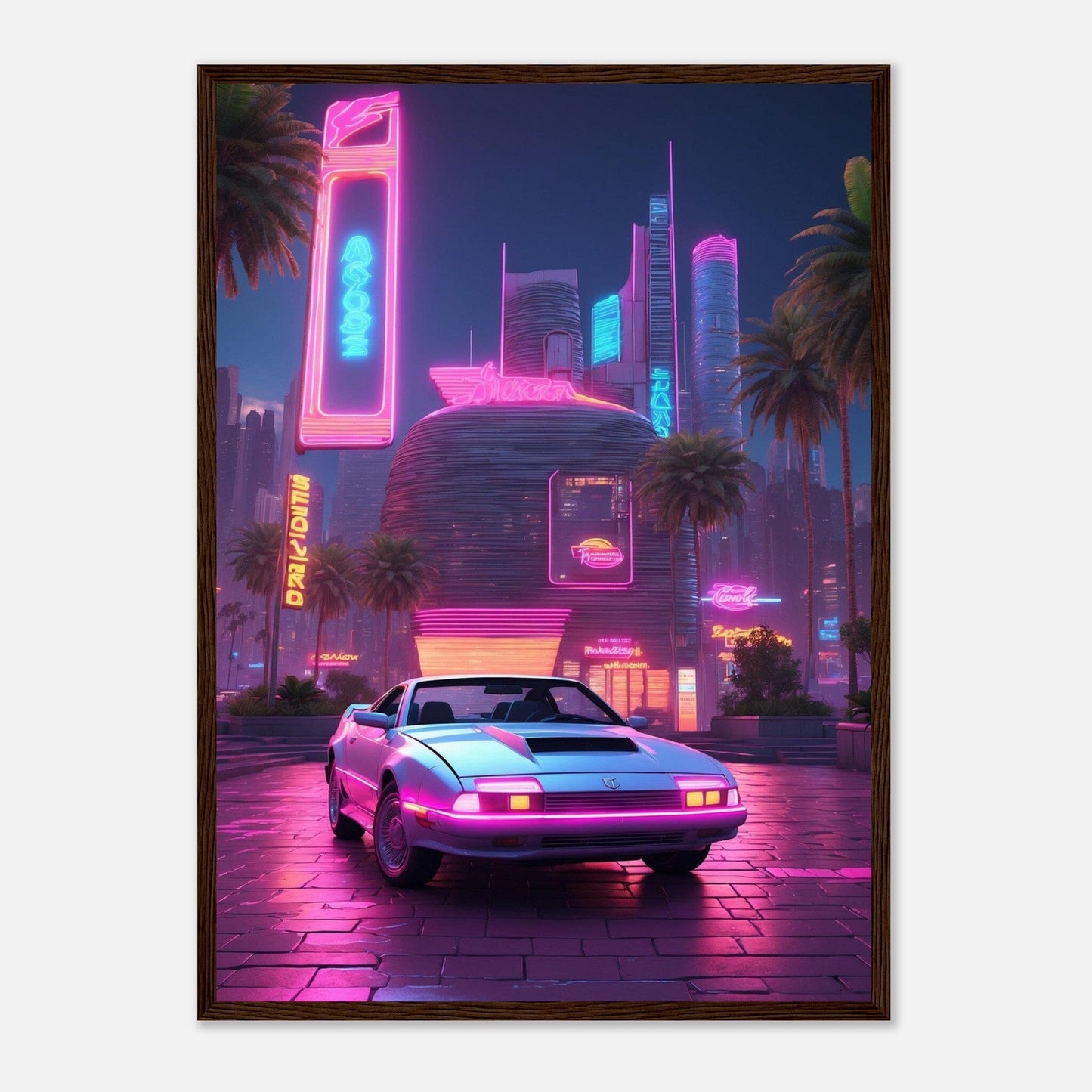 Premium Matte Paper Wooden Framed Poster - Exklusive Kunst in stilvollen Holzrahmen Print Material Modern Masterpieces 50x70 cm / 20x28″ Dark wood frame