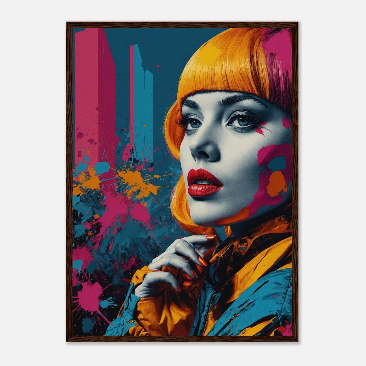Premium Matte Paper Wooden Framed Poster - Exklusive Kunst in stilvollen Holzrahmen Print Material Modern Masterpieces 50x70 cm / 20x28″ Dark wood frame