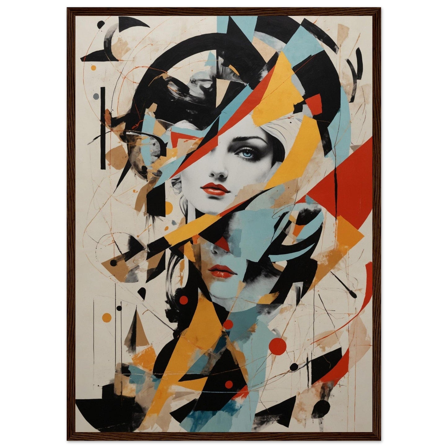 Premium Matte Paper Wooden Framed Poster - Exklusive Kunst in stilvollen Holzrahmen Print Material Modern Masterpieces 50x70 cm / 20x28″ Dark wood frame