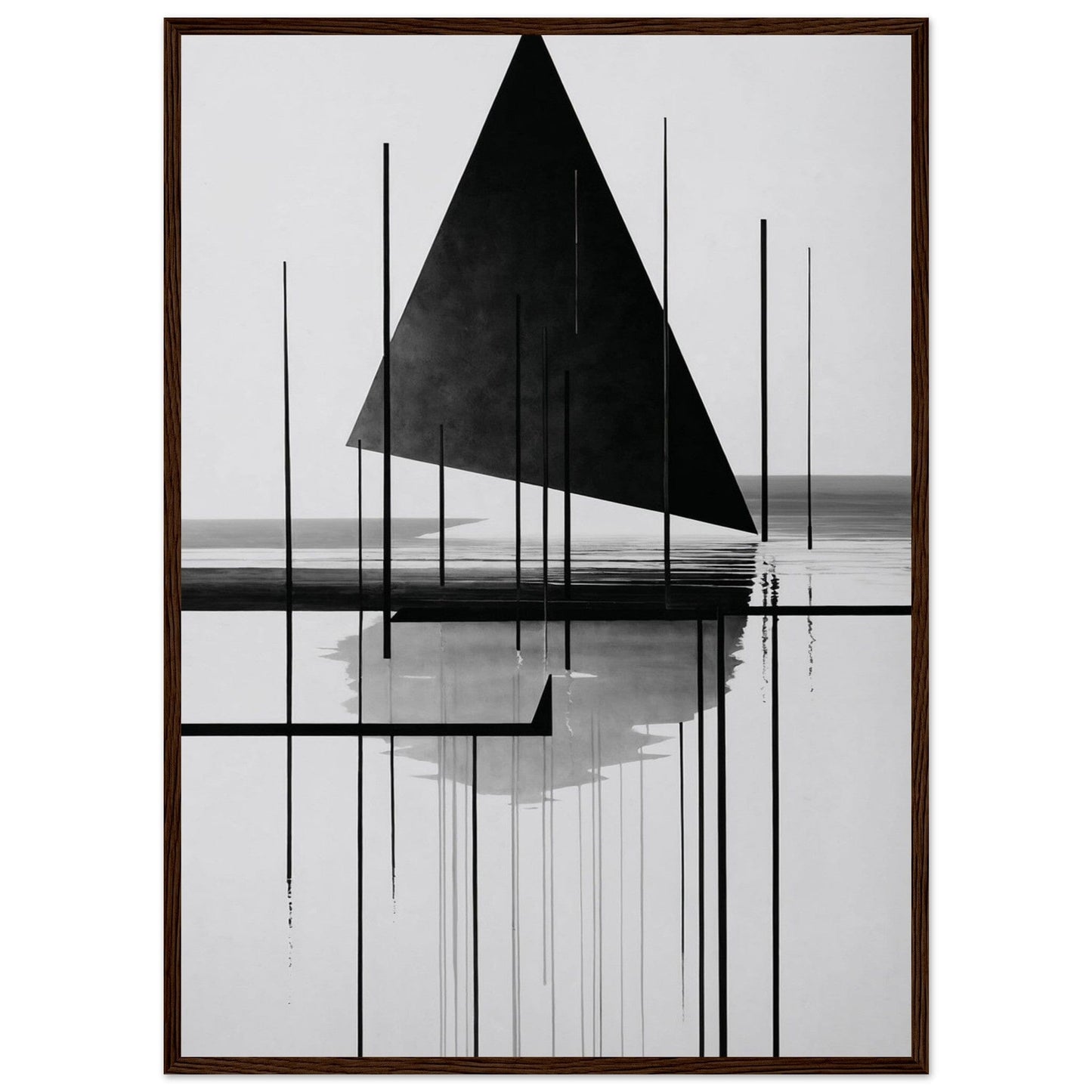 Premium Matte Paper Wooden Framed Poster - Exklusive Kunst in stilvollen Holzrahmen Print Material Modern Masterpieces 50x70 cm / 20x28″ Dark wood frame