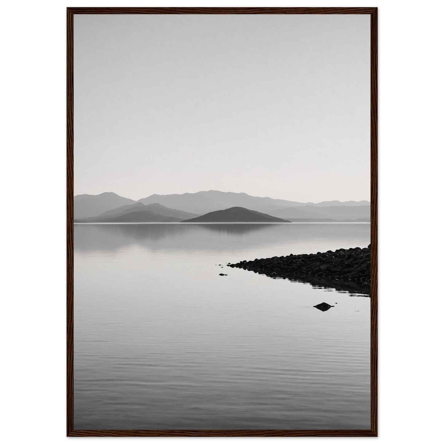 Premium Matte Paper Wooden Framed Poster - Exklusive Kunst in stilvollen Holzrahmen Print Material Modern Masterpieces 50x70 cm / 20x28″ Dark wood frame