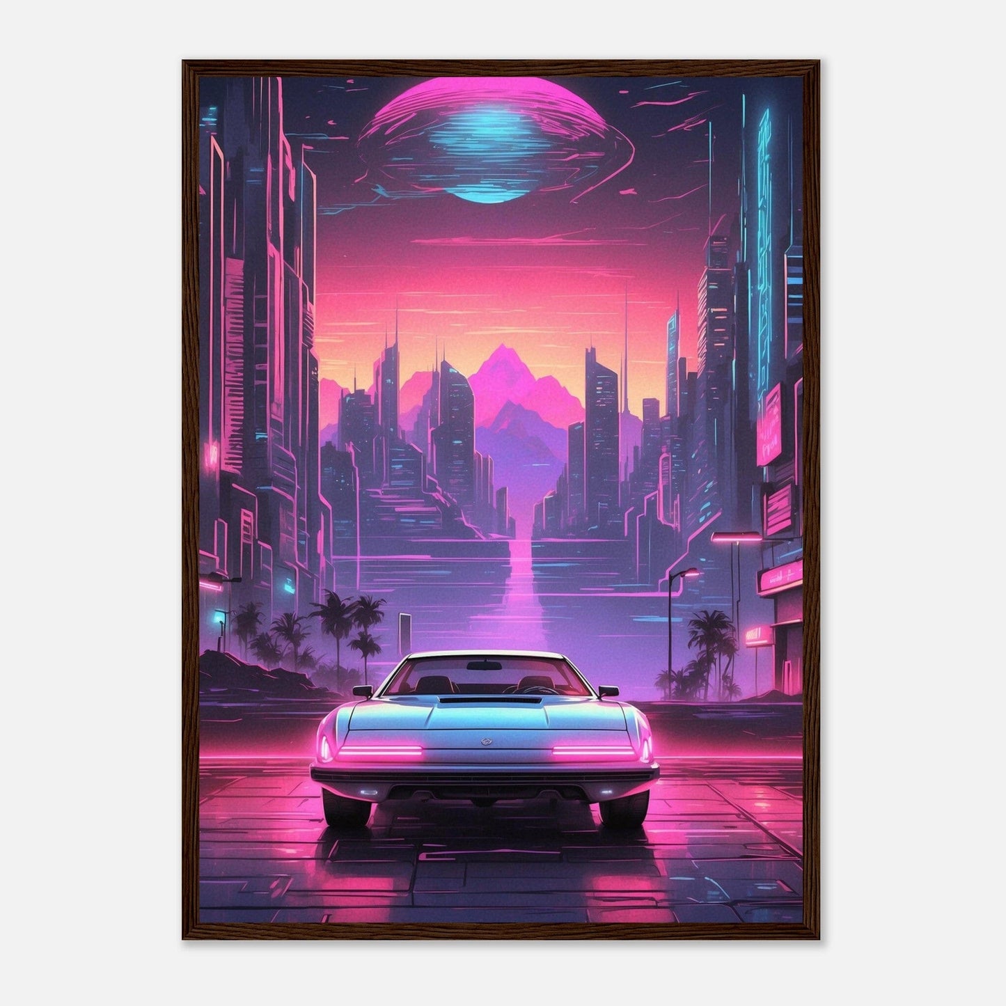 Premium Matte Paper Wooden Framed Poster - Exklusive Kunst in stilvollen Holzrahmen Print Material Modern Masterpieces 50x70 cm / 20x28″ Dark wood frame