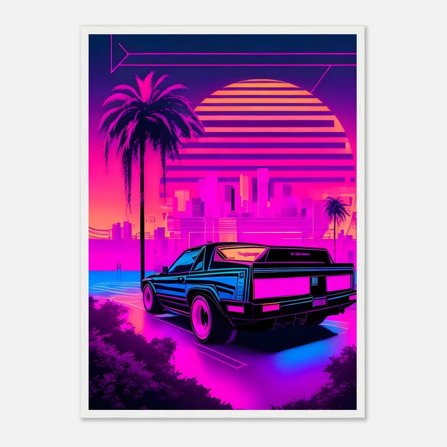 Premium Matte Paper Wooden Framed Poster - Exklusive Kunst in stilvollen Holzrahmen Print Material Modern Masterpieces 50x70 cm / 20x28″ White frame