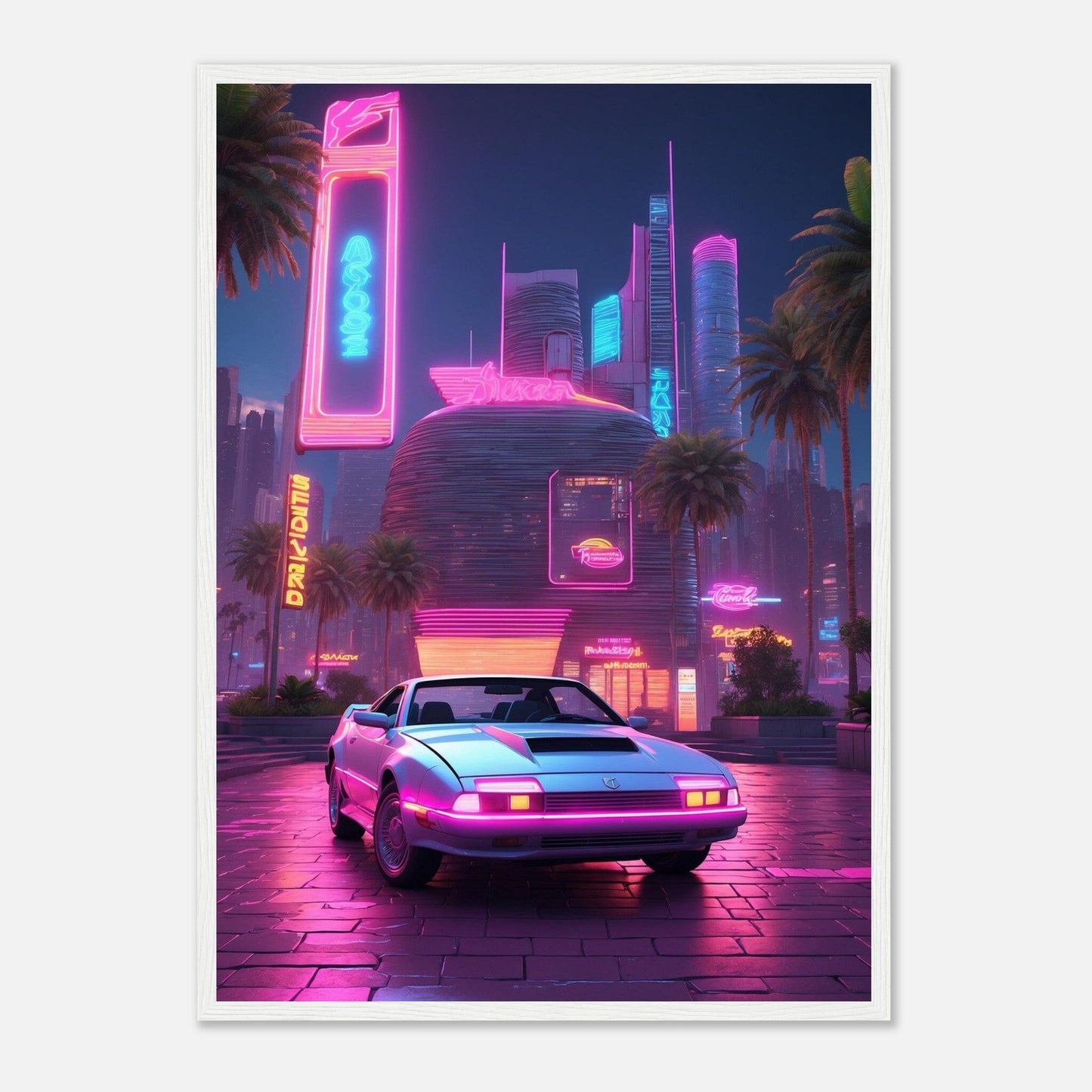 Premium Matte Paper Wooden Framed Poster - Exklusive Kunst in stilvollen Holzrahmen Print Material Modern Masterpieces 50x70 cm / 20x28″ White frame