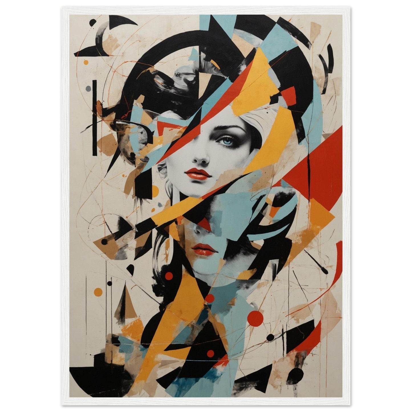 Premium Matte Paper Wooden Framed Poster - Exklusive Kunst in stilvollen Holzrahmen Print Material Modern Masterpieces 50x70 cm / 20x28″ White frame
