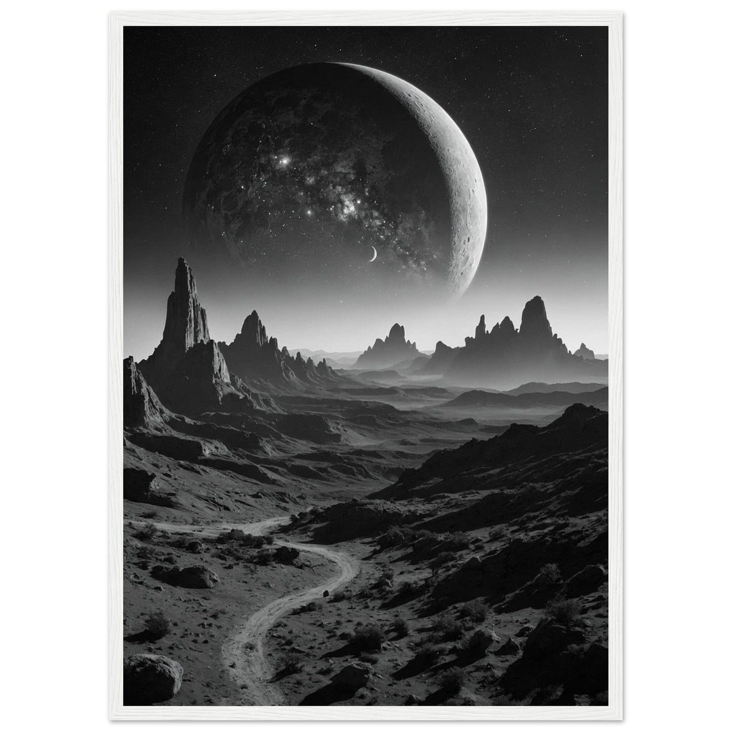 Premium Matte Paper Wooden Framed Poster - Exklusive Kunst in stilvollen Holzrahmen Print Material Modern Masterpieces 50x70 cm / 20x28″ White frame