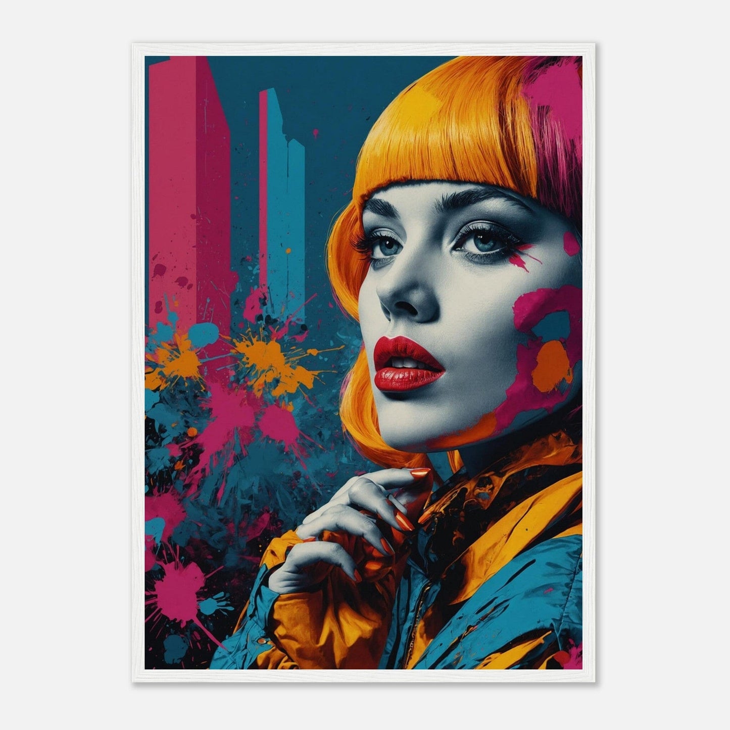 Premium Matte Paper Wooden Framed Poster - Exklusive Kunst in stilvollen Holzrahmen Print Material Modern Masterpieces 50x70 cm / 20x28″ White frame