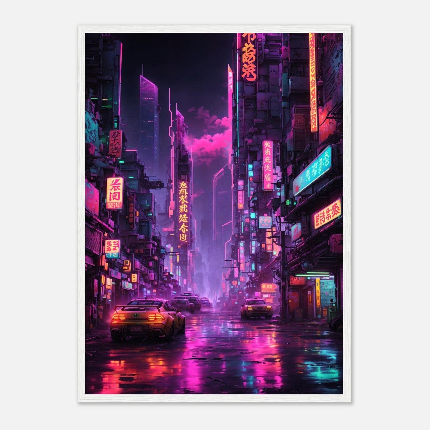 Premium Matte Paper Wooden Framed Poster - Exklusive Kunst in stilvollen Holzrahmen Print Material Modern Masterpieces 50x70 cm / 20x28″ White frame