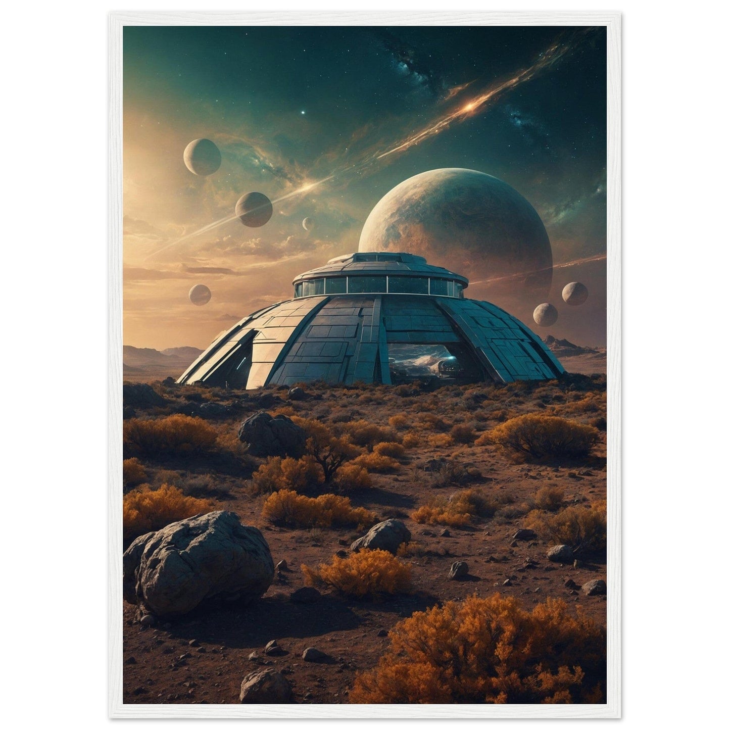 Premium Matte Paper Wooden Framed Poster - Exklusive Kunst in stilvollen Holzrahmen Print Material Modern Masterpieces 50x70 cm / 20x28″ White frame