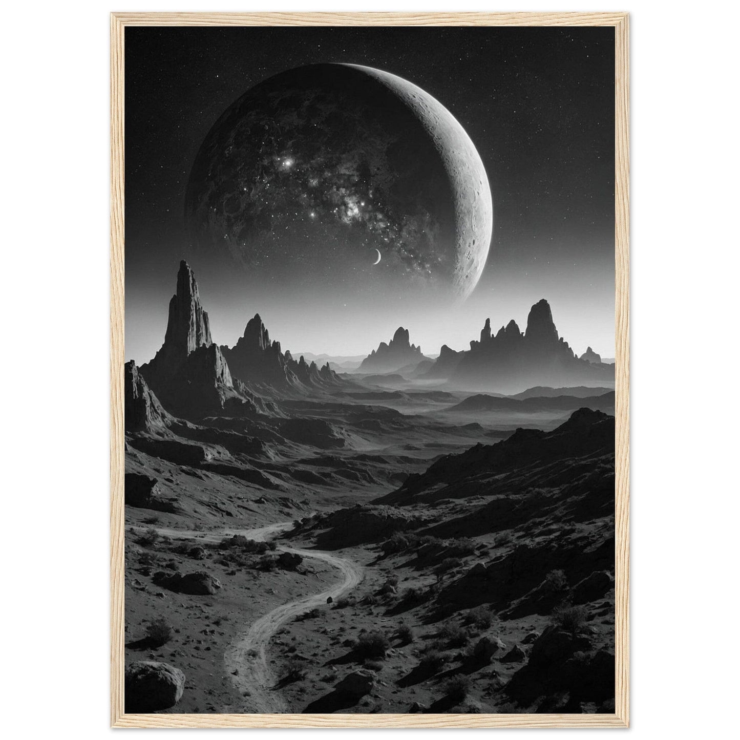 Premium Matte Paper Wooden Framed Poster - Exklusive Kunst in stilvollen Holzrahmen Print Material Modern Masterpieces 50x70 cm / 20x28″ Wood frame