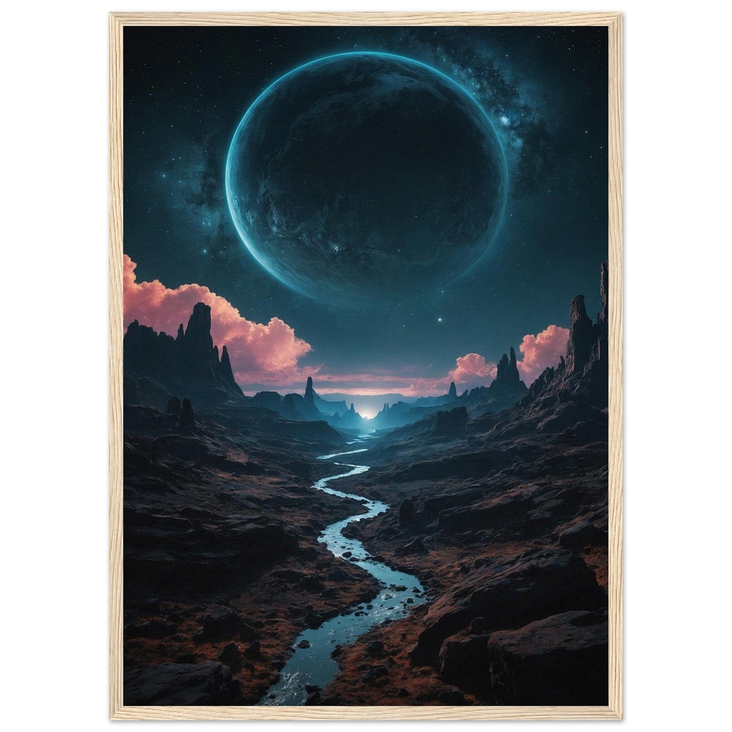 Premium Matte Paper Wooden Framed Poster - Exklusive Kunst in stilvollen Holzrahmen Print Material Modern Masterpieces 50x70 cm / 20x28″ Wood frame