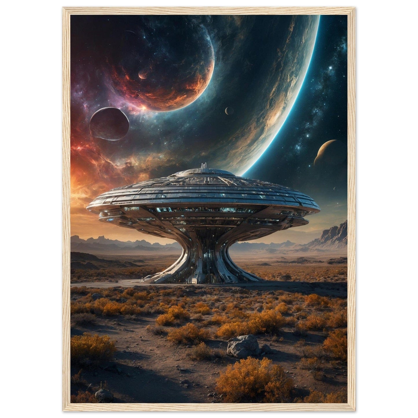 Premium Matte Paper Wooden Framed Poster - Exklusive Kunst in stilvollen Holzrahmen Print Material Modern Masterpieces 50x70 cm / 20x28″ Wood frame