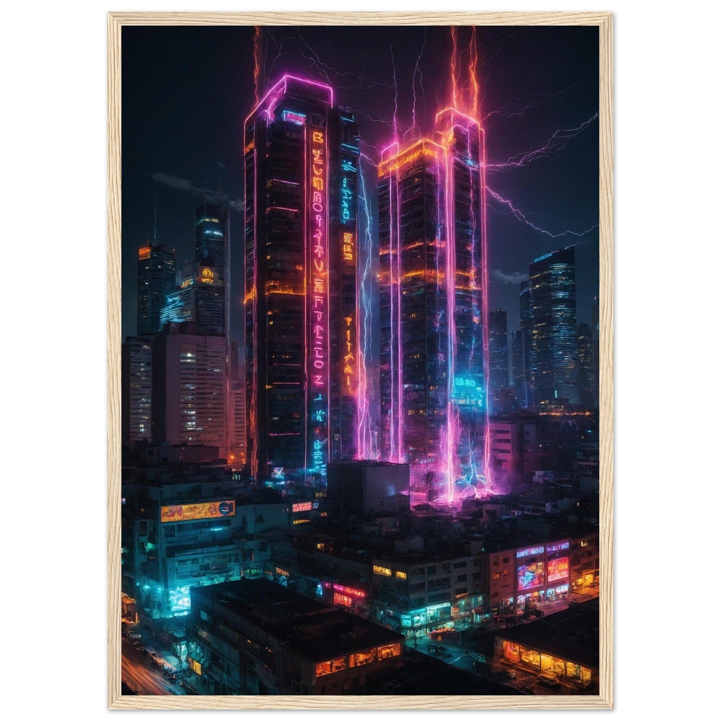 Premium Matte Paper Wooden Framed Poster - Exklusive Kunst in stilvollen Holzrahmen Print Material Modern Masterpieces 50x70 cm / 20x28″ Wood frame