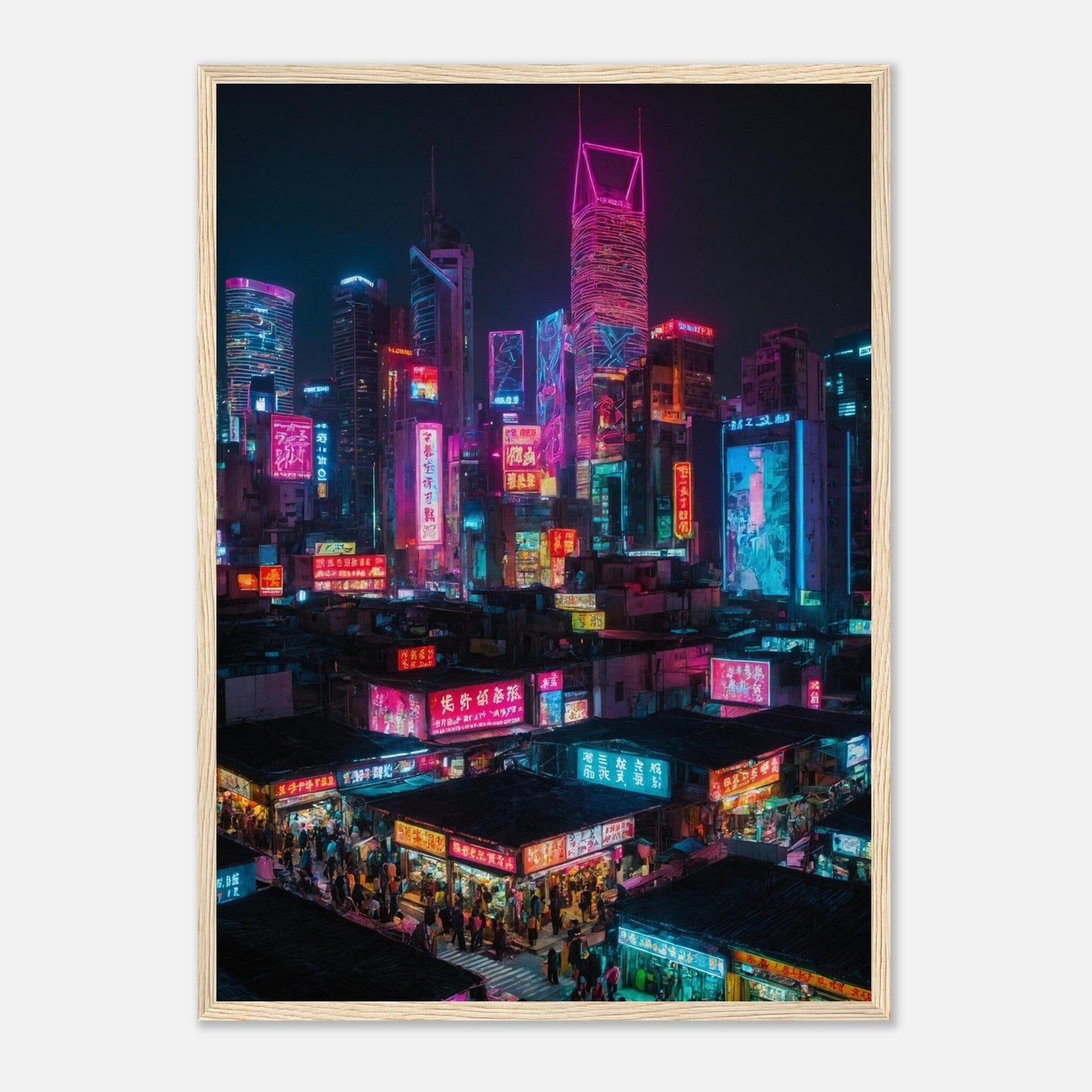 Premium Matte Paper Wooden Framed Poster - Exklusive Kunst in stilvollen Holzrahmen Print Material Modern Masterpieces 50x70 cm / 20x28″ Wood frame