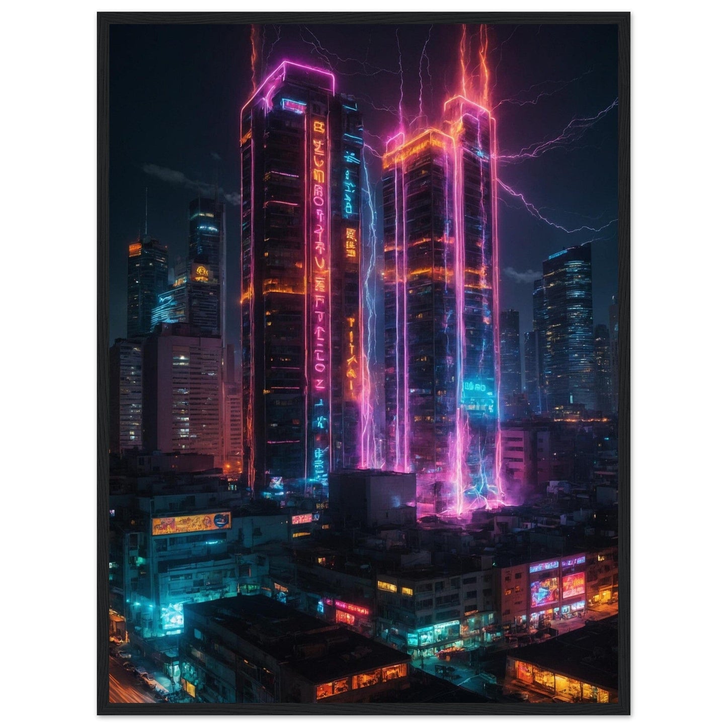 Premium Matte Paper Wooden Framed Poster - Exklusive Kunst in stilvollen Holzrahmen Print Material Modern Masterpieces 60x80 cm / 24x32″ Black frame