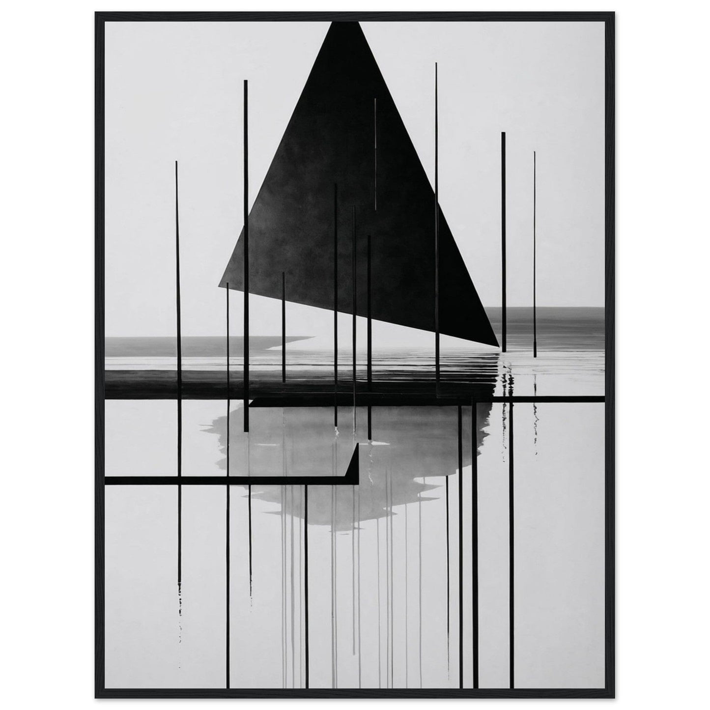 Premium Matte Paper Wooden Framed Poster - Exklusive Kunst in stilvollen Holzrahmen Print Material Modern Masterpieces 60x80 cm / 24x32″ Black frame