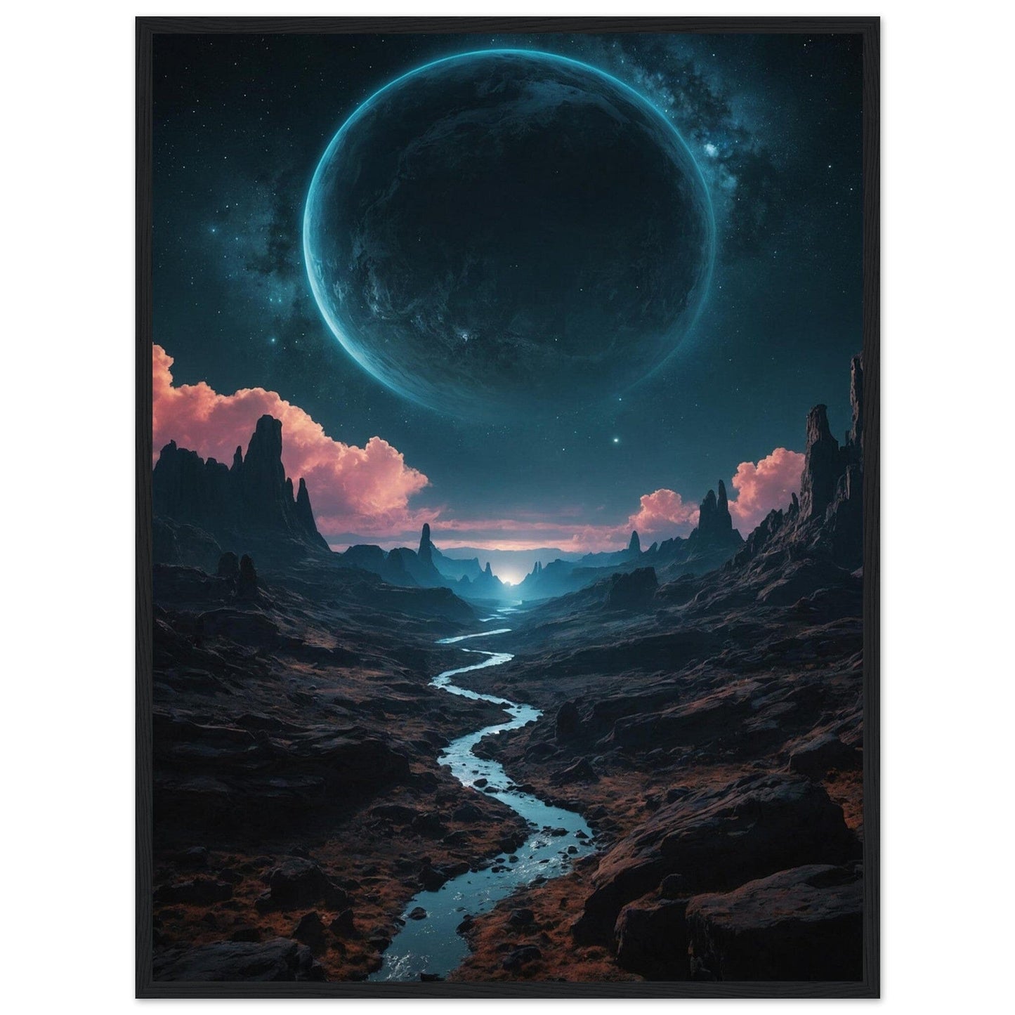 Premium Matte Paper Wooden Framed Poster - Exklusive Kunst in stilvollen Holzrahmen Print Material Modern Masterpieces 60x80 cm / 24x32″ Black frame