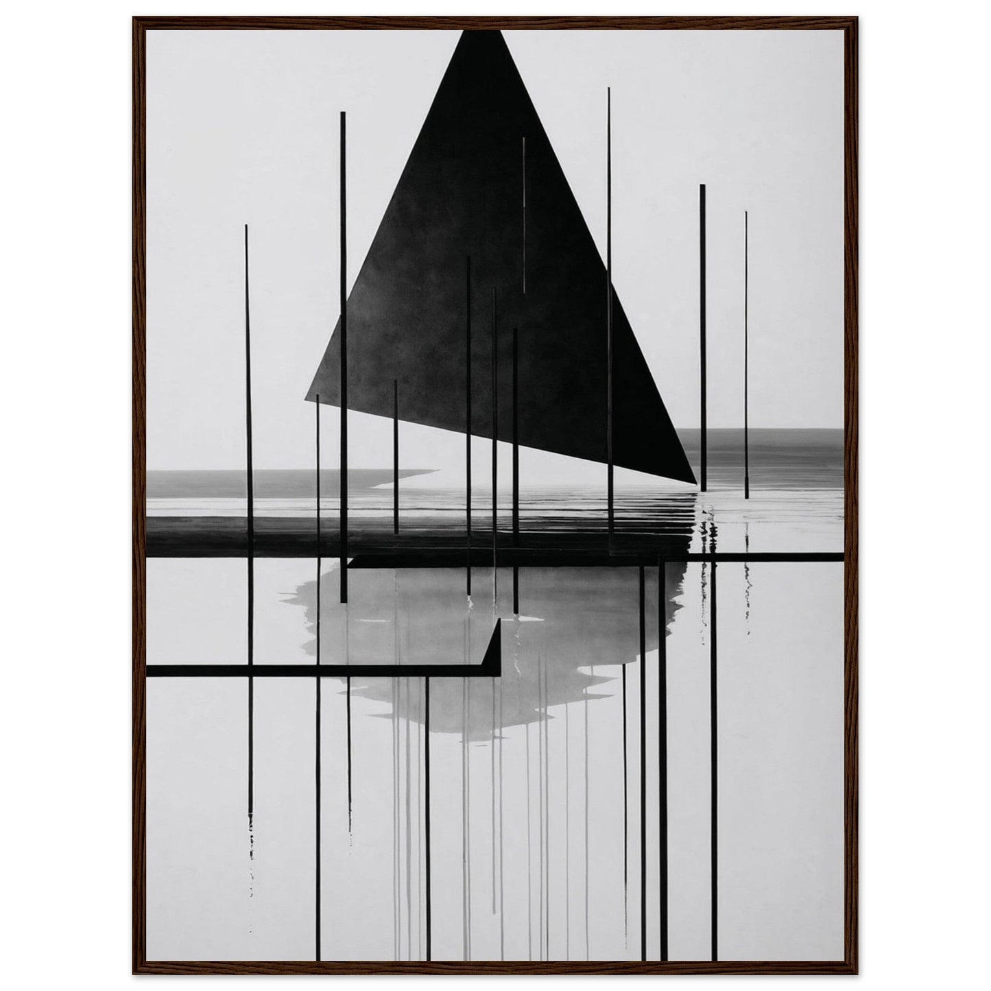 Premium Matte Paper Wooden Framed Poster - Exklusive Kunst in stilvollen Holzrahmen Print Material Modern Masterpieces 60x80 cm / 24x32″ Dark wood frame