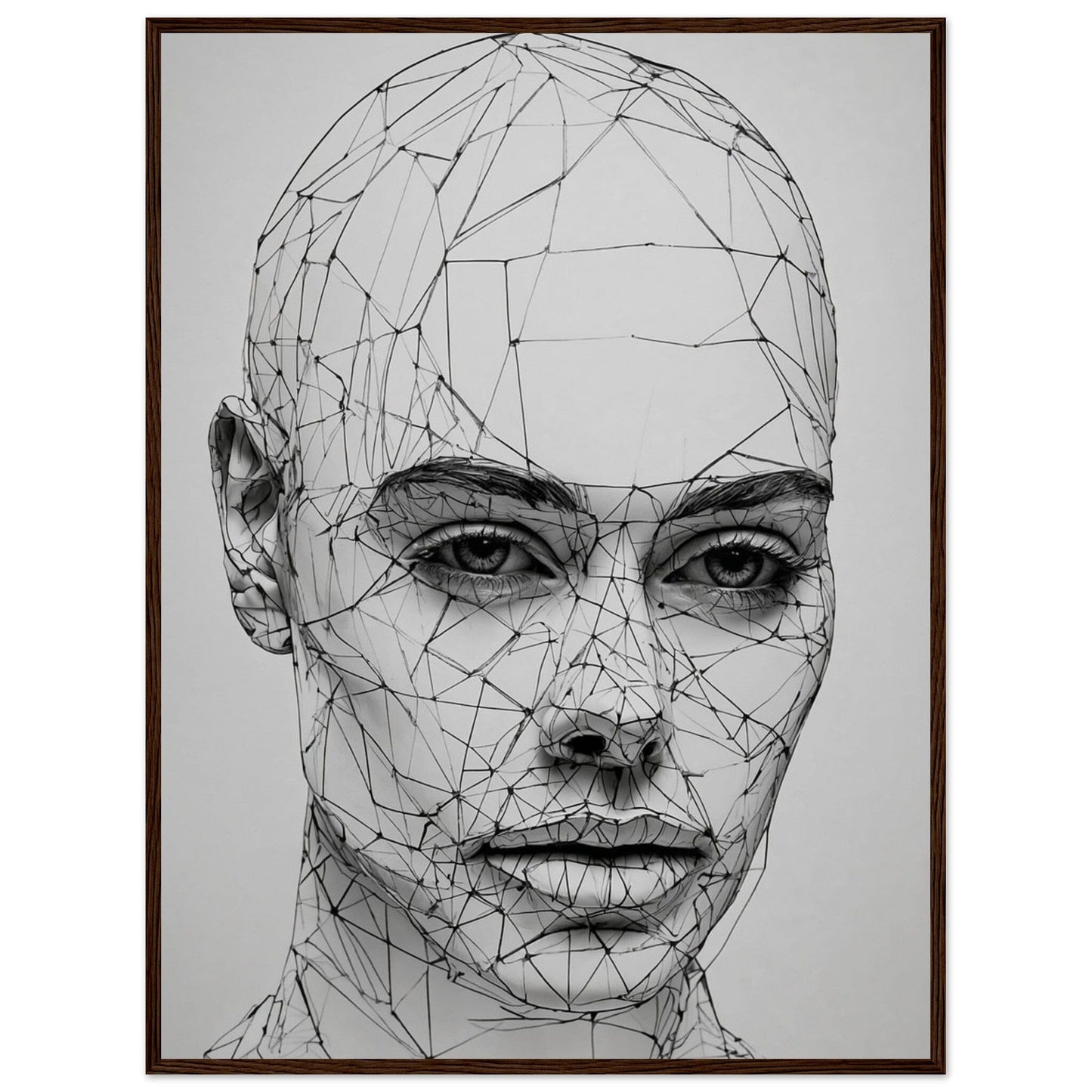 Premium Matte Paper Wooden Framed Poster - Exklusive Kunst in stilvollen Holzrahmen Print Material Modern Masterpieces 60x80 cm / 24x32″ Dark wood frame