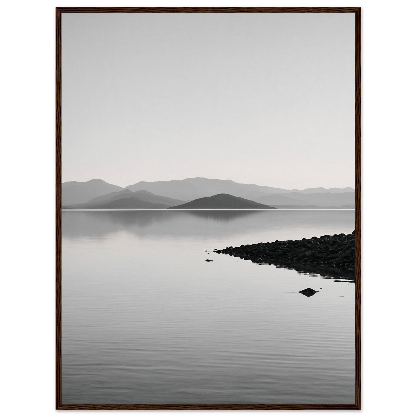 Premium Matte Paper Wooden Framed Poster - Exklusive Kunst in stilvollen Holzrahmen Print Material Modern Masterpieces 60x80 cm / 24x32″ Dark wood frame