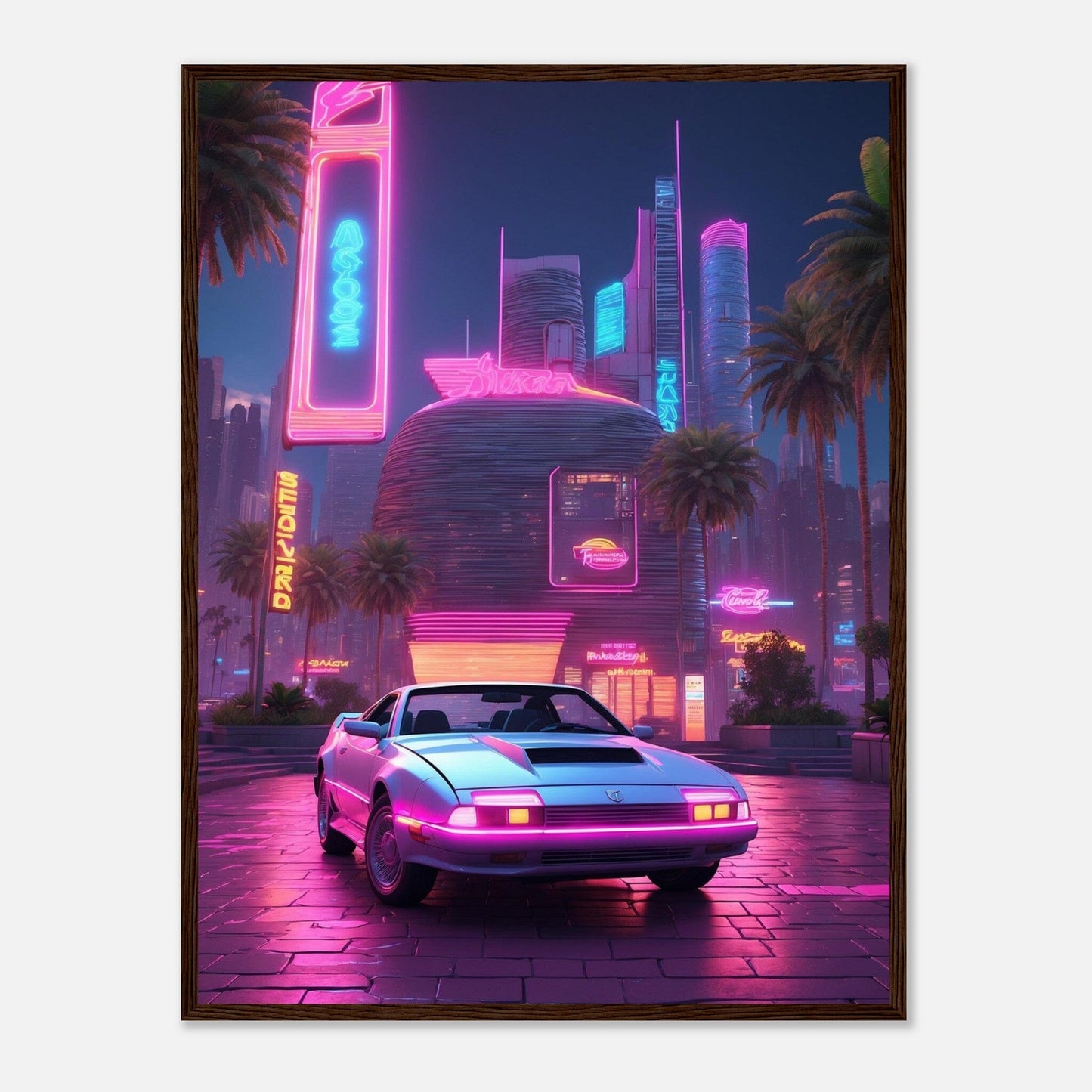 Premium Matte Paper Wooden Framed Poster - Exklusive Kunst in stilvollen Holzrahmen Print Material Modern Masterpieces 60x80 cm / 24x32″ Dark wood frame