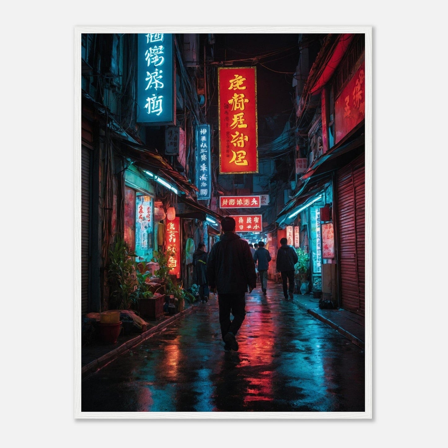Premium Matte Paper Wooden Framed Poster - Exklusive Kunst in stilvollen Holzrahmen Print Material Modern Masterpieces 60x80 cm / 24x32″ White frame