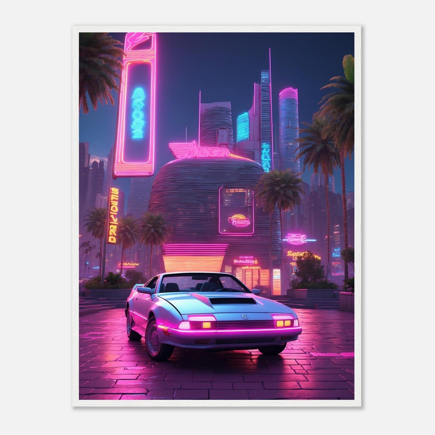 Premium Matte Paper Wooden Framed Poster - Exklusive Kunst in stilvollen Holzrahmen Print Material Modern Masterpieces 60x80 cm / 24x32″ White frame
