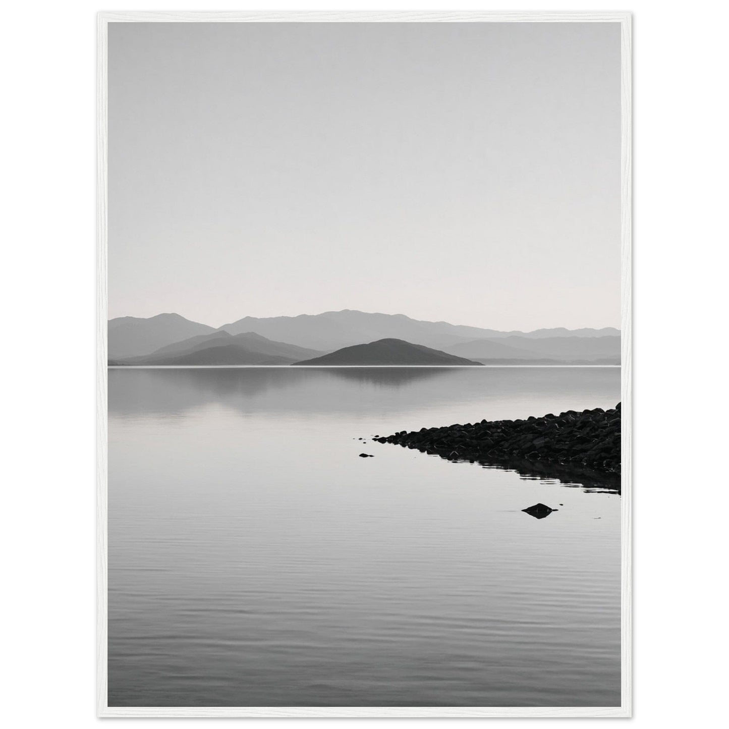 Premium Matte Paper Wooden Framed Poster - Exklusive Kunst in stilvollen Holzrahmen Print Material Modern Masterpieces 60x80 cm / 24x32″ White frame