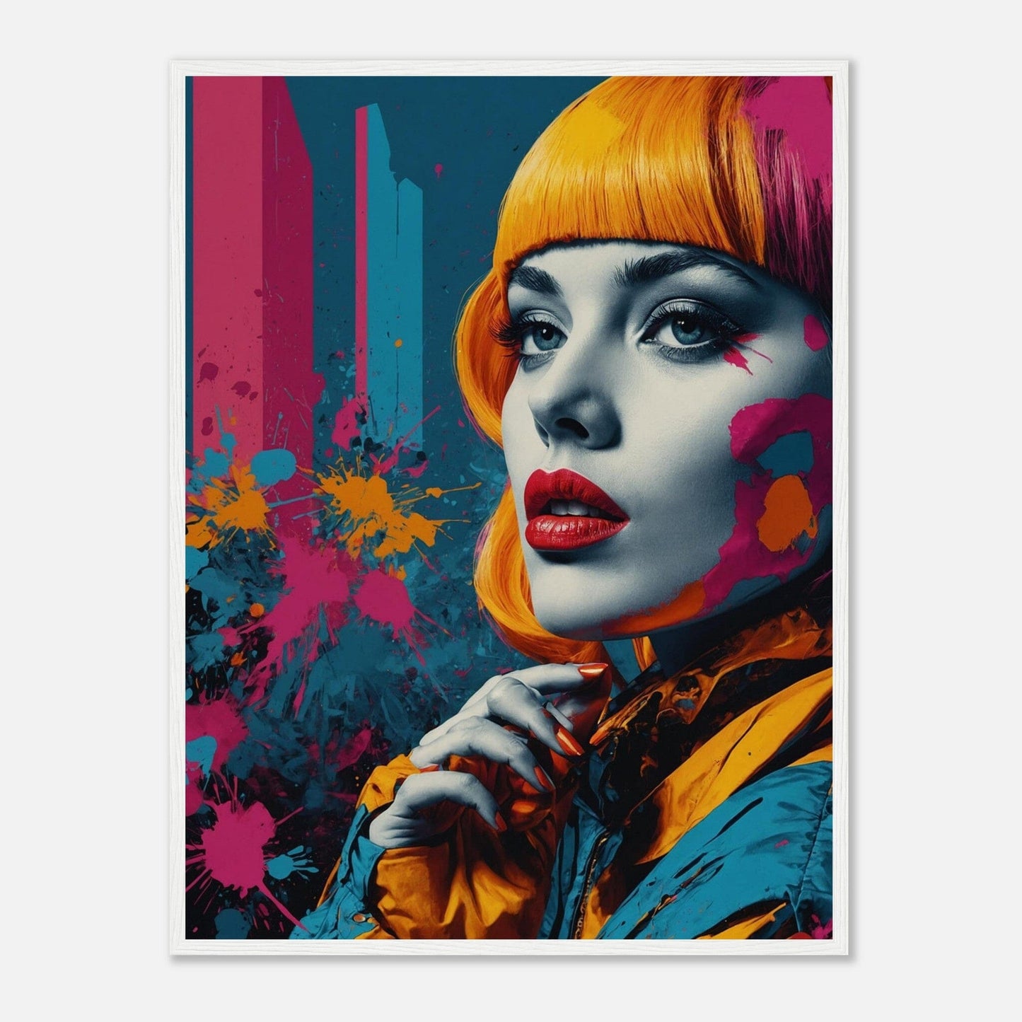 Premium Matte Paper Wooden Framed Poster - Exklusive Kunst in stilvollen Holzrahmen Print Material Modern Masterpieces 60x80 cm / 24x32″ White frame
