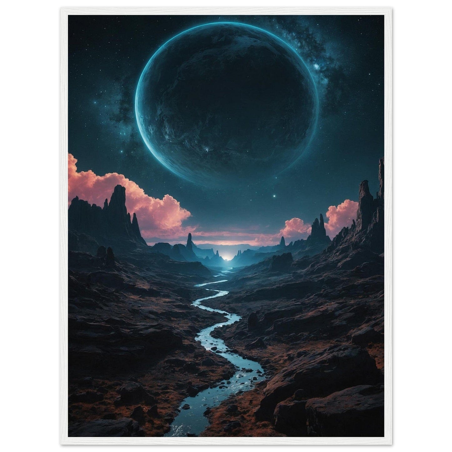 Premium Matte Paper Wooden Framed Poster - Exklusive Kunst in stilvollen Holzrahmen Print Material Modern Masterpieces 60x80 cm / 24x32″ White frame